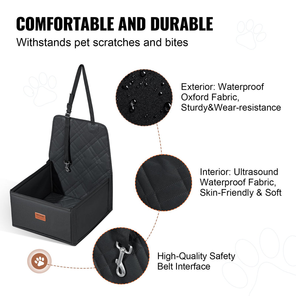 Šuns automobilinė kėdutė VEVOR JBS-PCS-008-BLACK, iki 12 kg