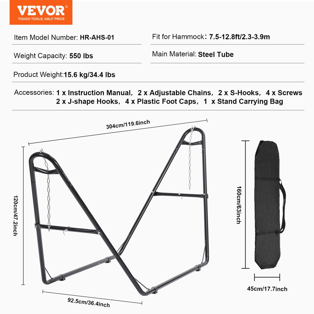 Universalus hamako stovas VEVOR HR-AHS-01, 250 kg keliamoji galia