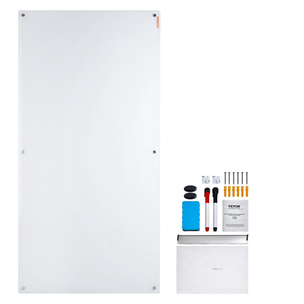 Magnetinė stiklinė lenta VEVOR GB-3672-MW, 183x92 cm