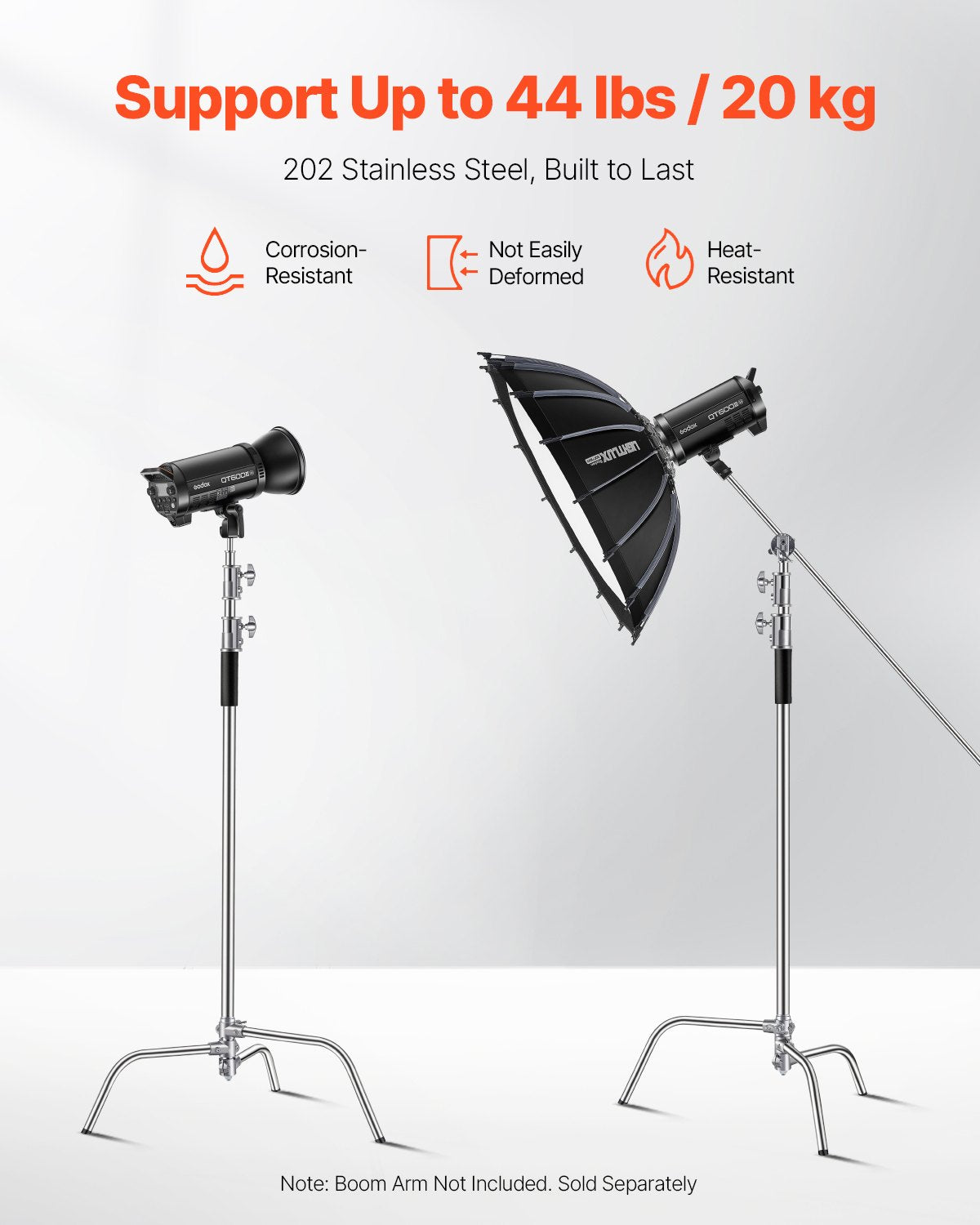 Fotografijos stovas (C-Stand) VEVOR SH-LS-025, 330 cm