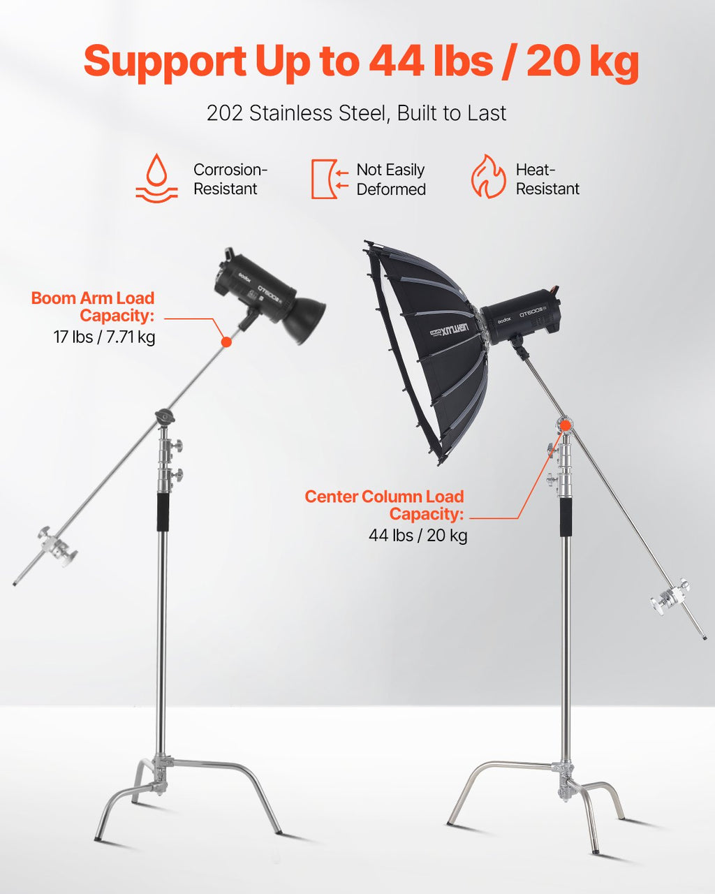 Fotografinis stovas su gerve VEVOR SH-LS-026, 330 cm