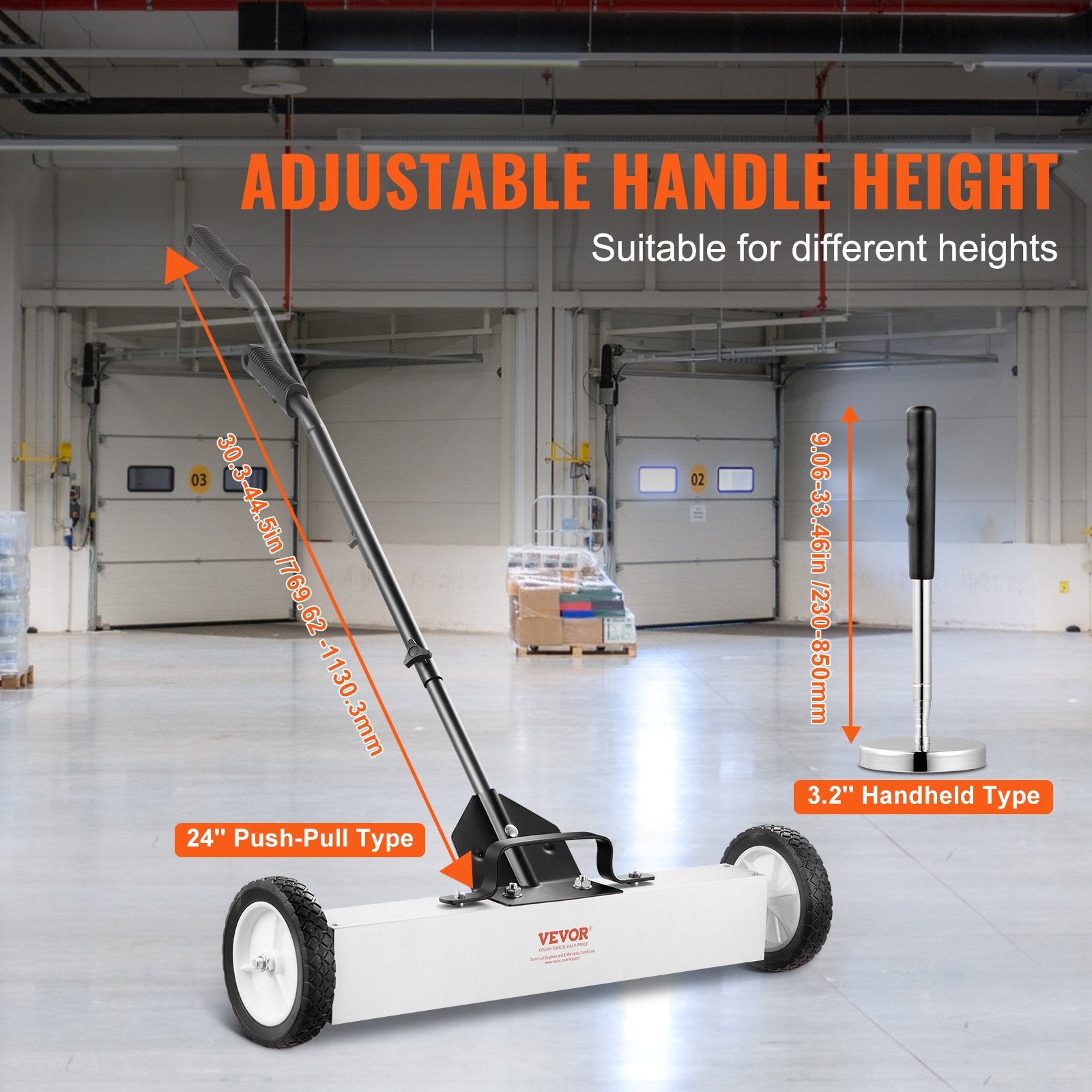 Magnetinė šluota VEVOR QJ8012-24, 22,6 kg keliamoji galia