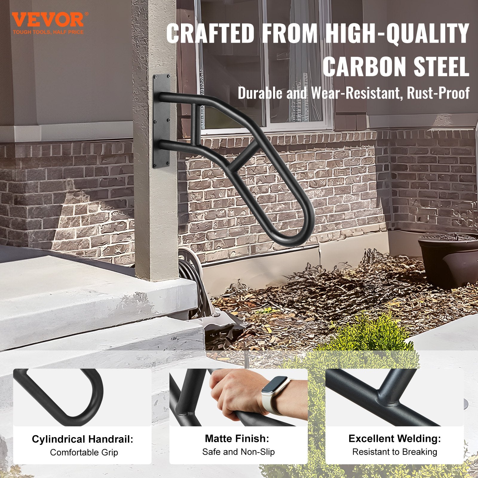 Turėklas lauko laiptams VEVOR HR-03-32, 81,3 cm