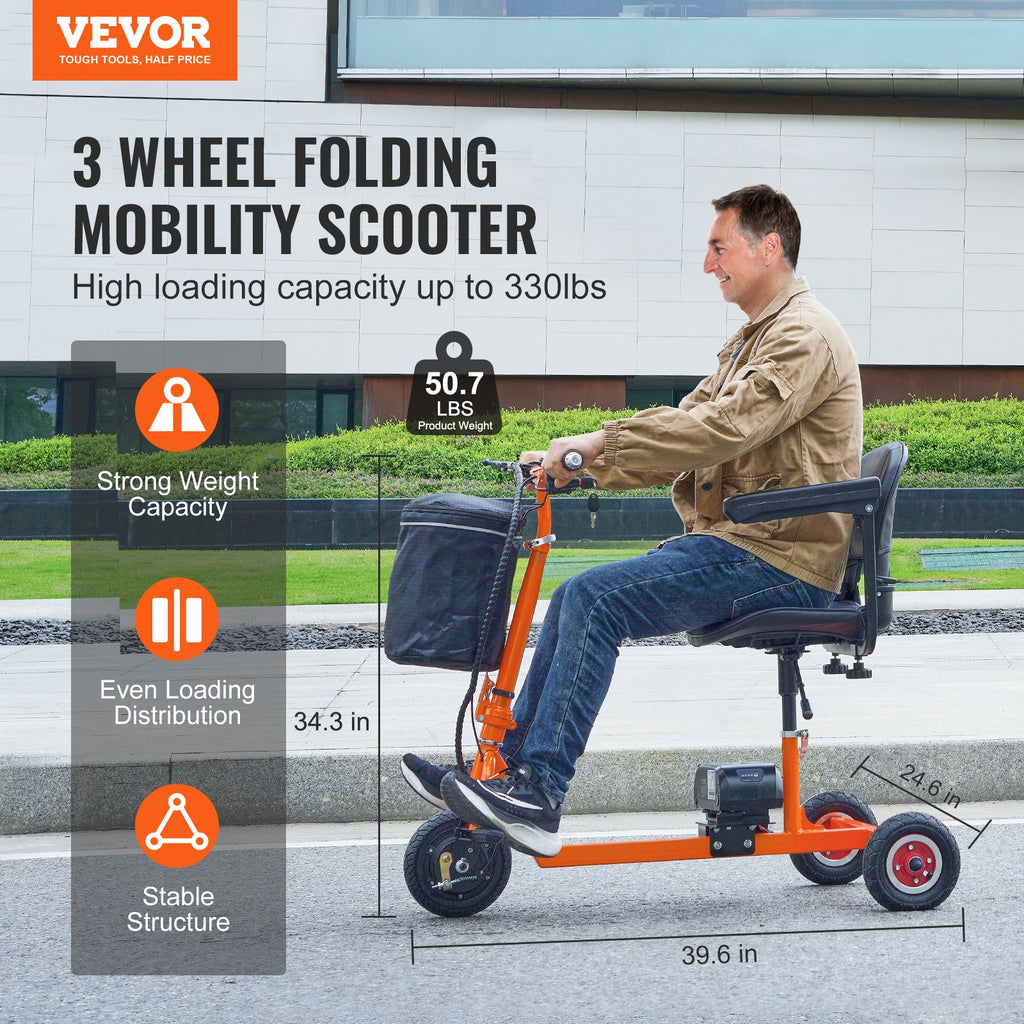 Elektrinis triratis motoroleris VEVOR BL300G-A, 150 kg keliamoji galia