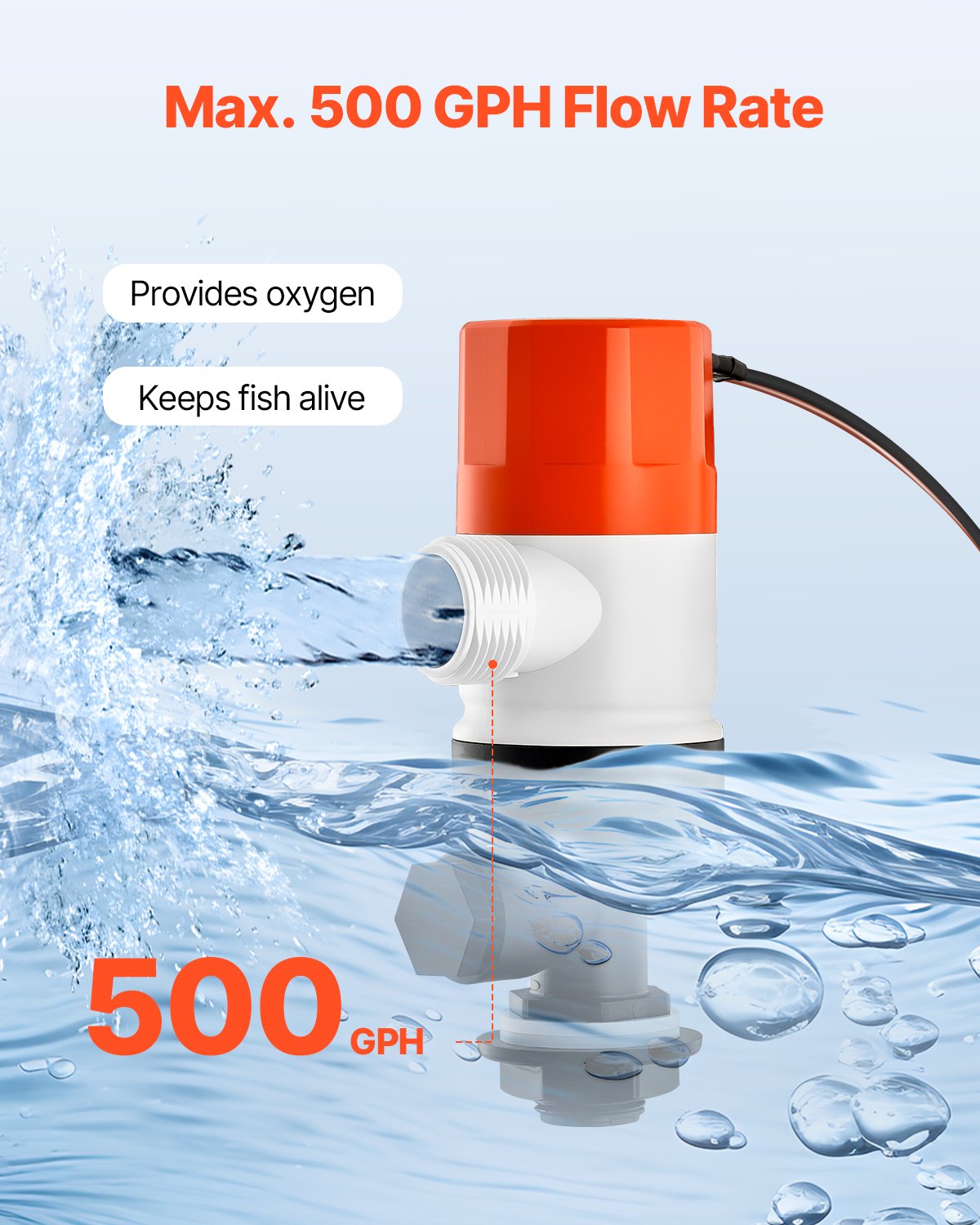 Aeravimo siurblys VEVOR NMBP06-G500-12pro, 32 l/min