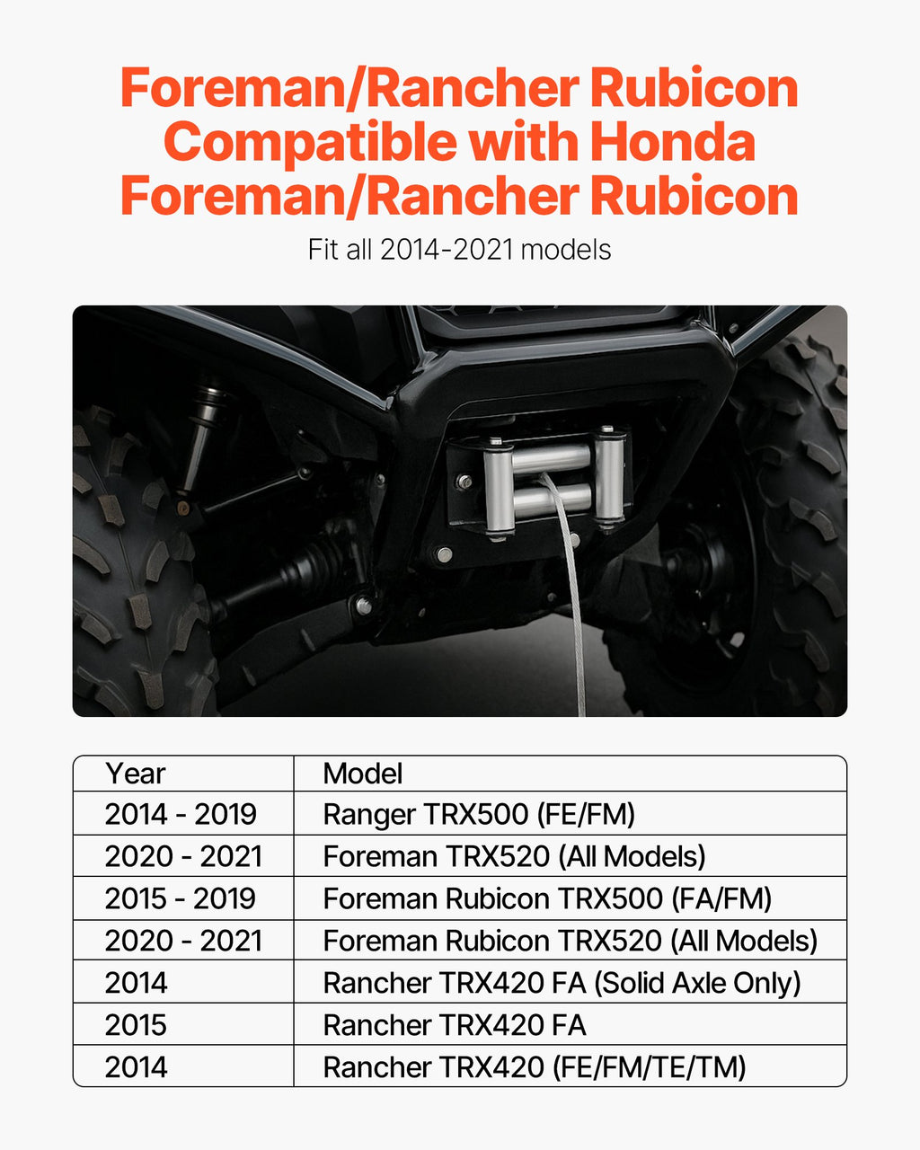 Gervės montavimo plokštė VEVOR Honda Foreman / Rancher, 907-1633 kg