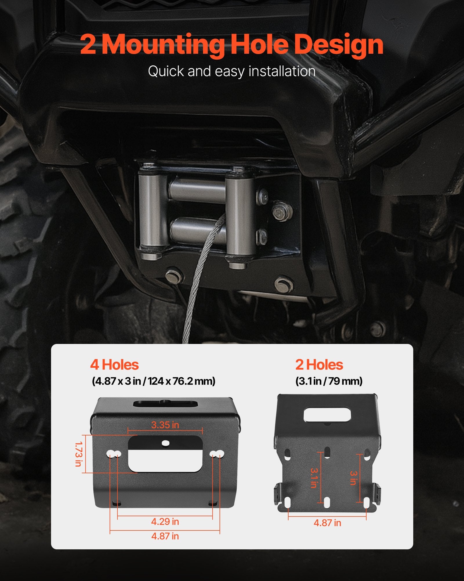 Gervės montavimo plokštė VEVOR Honda Foreman / Rancher, 907-1633 kg