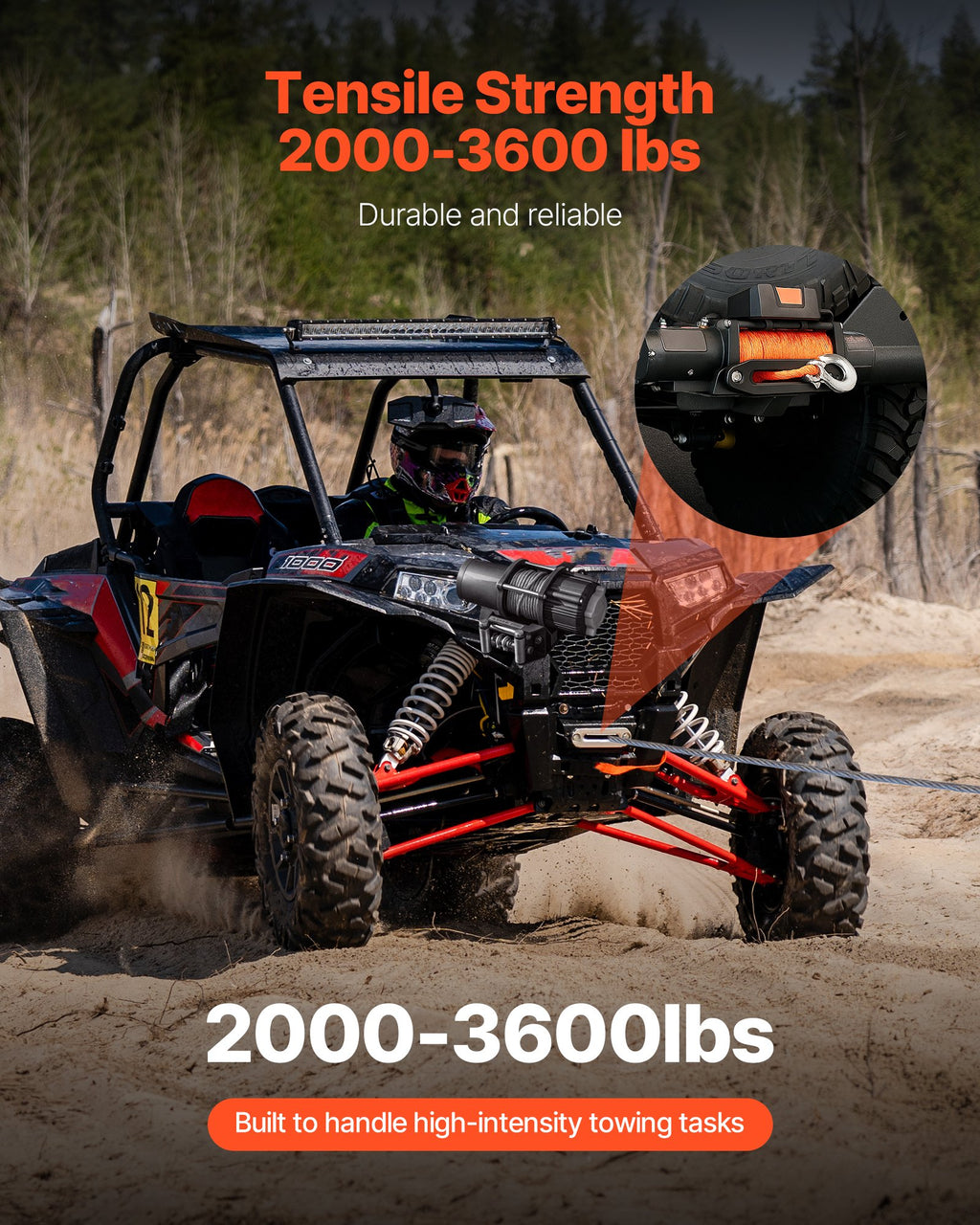 Gervės montavimo plokštė VEVOR Polaris Sportsman, 907–1633 kg galia