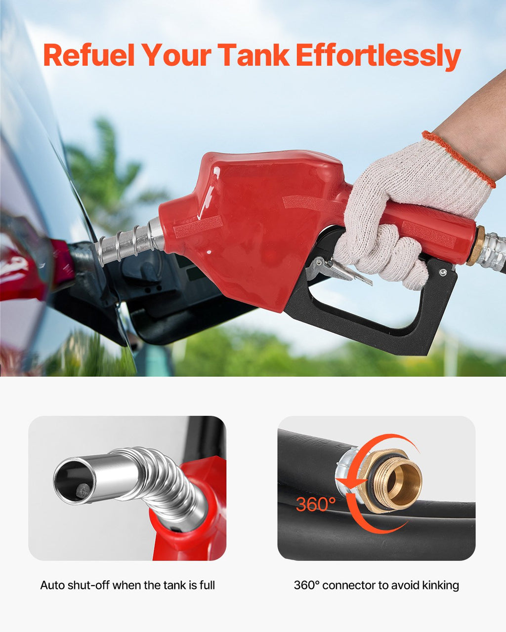 Nešiojama kuro talpa VEVOR YDIES200L-E, 220 l
