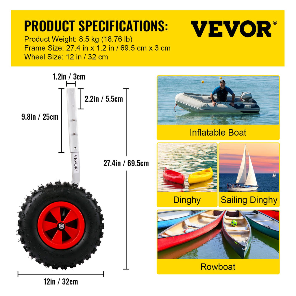 Valties nuleidimo ratai VEVOR CYXSL12500, 227 kg keliamoji galia