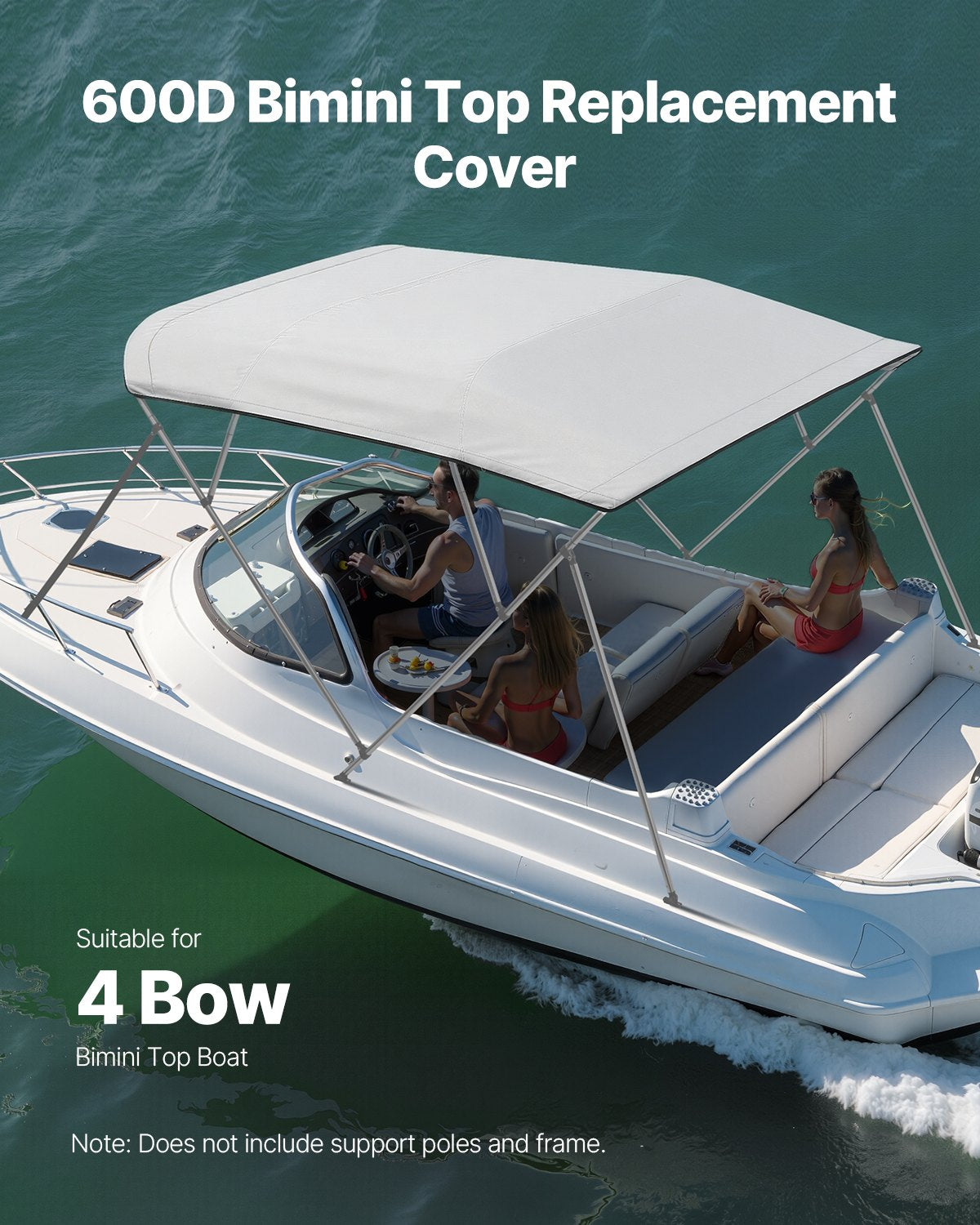 Bimini stogelio uždangalas VEVOR 4BMN97103TENT, 2464–2616 mm pločio