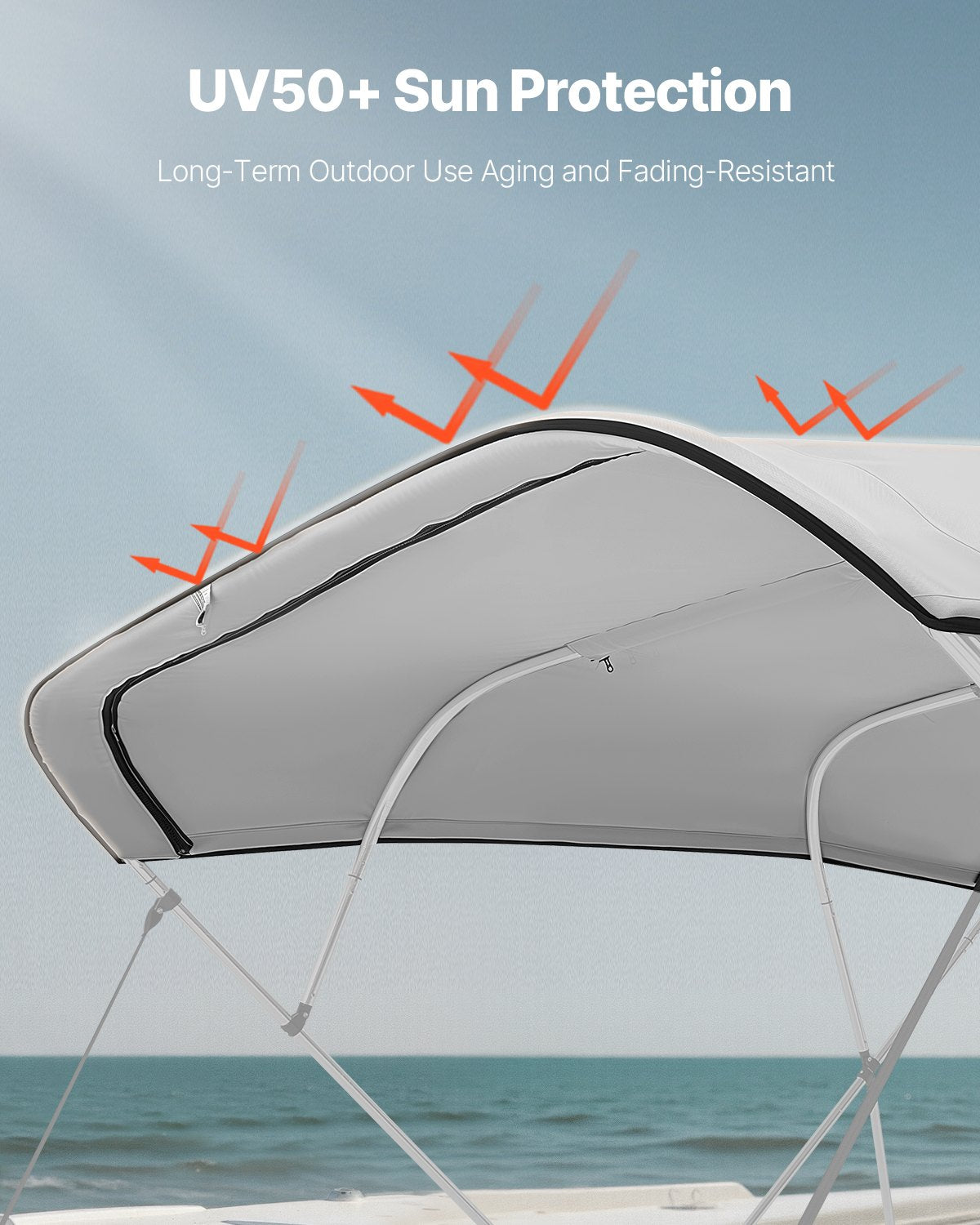 Bimini stogelio uždangalas VEVOR 4BMN97103TENT, 2464–2616 mm pločio