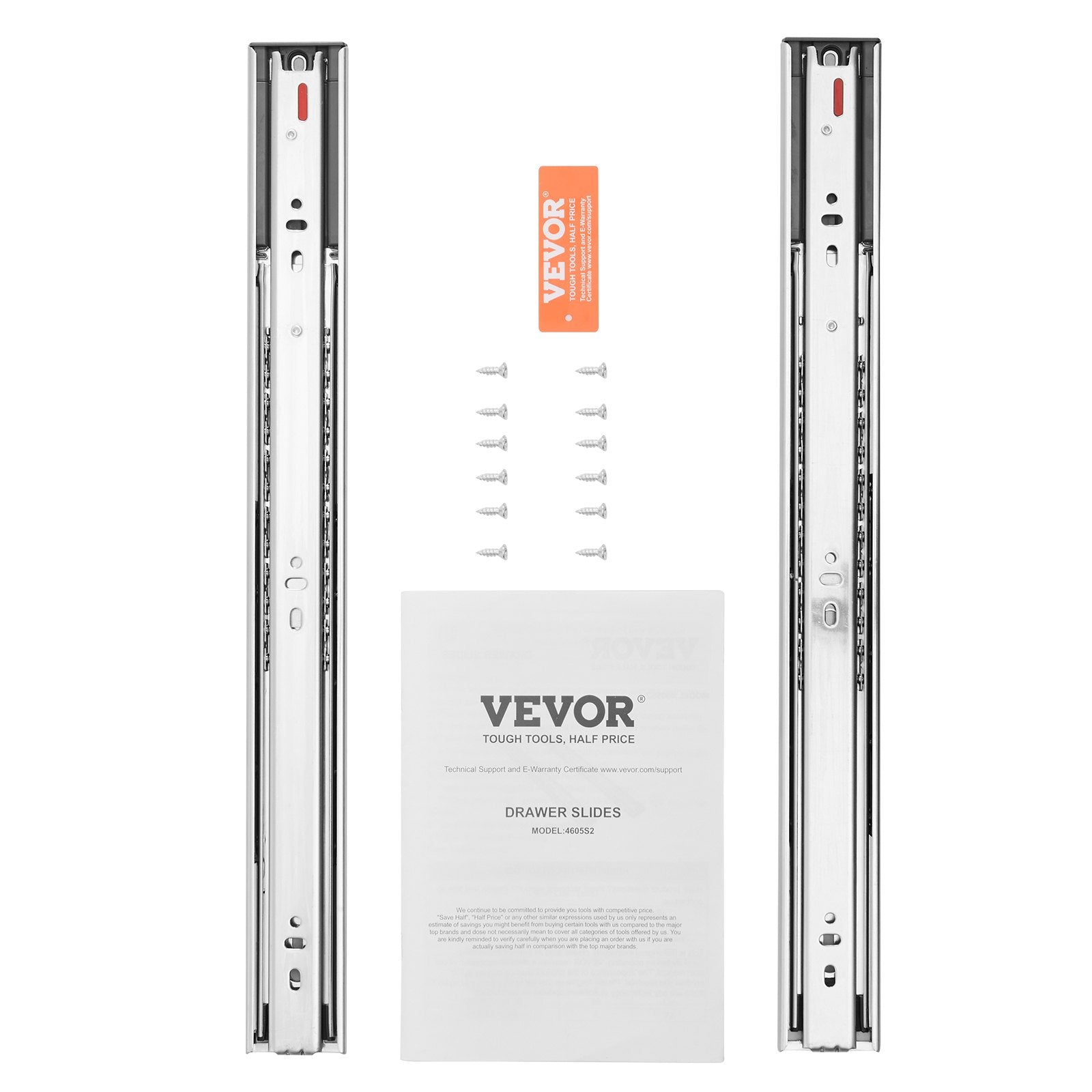 Stalčių bėgeliai VEVOR 4605S2.450-10, 457,2 mm, 10 porų