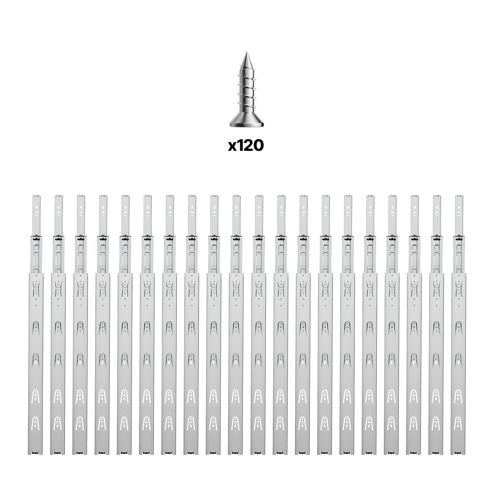 Stalčių bėgeliai VEVOR 4530.550.ZC, 45 kg apkrova