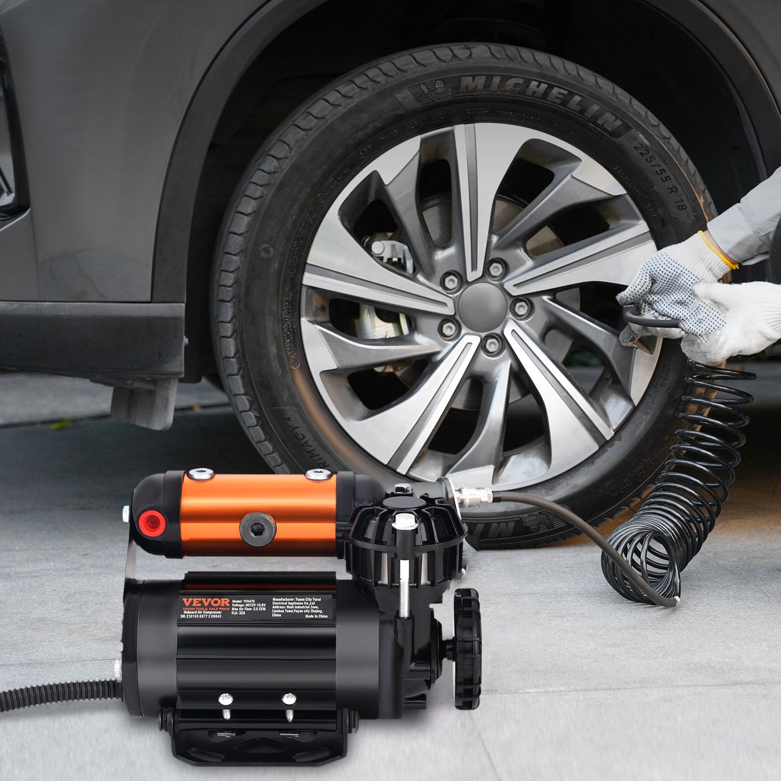 Automobilinis oro kompresorius VEVOR 12V, 150 PSI