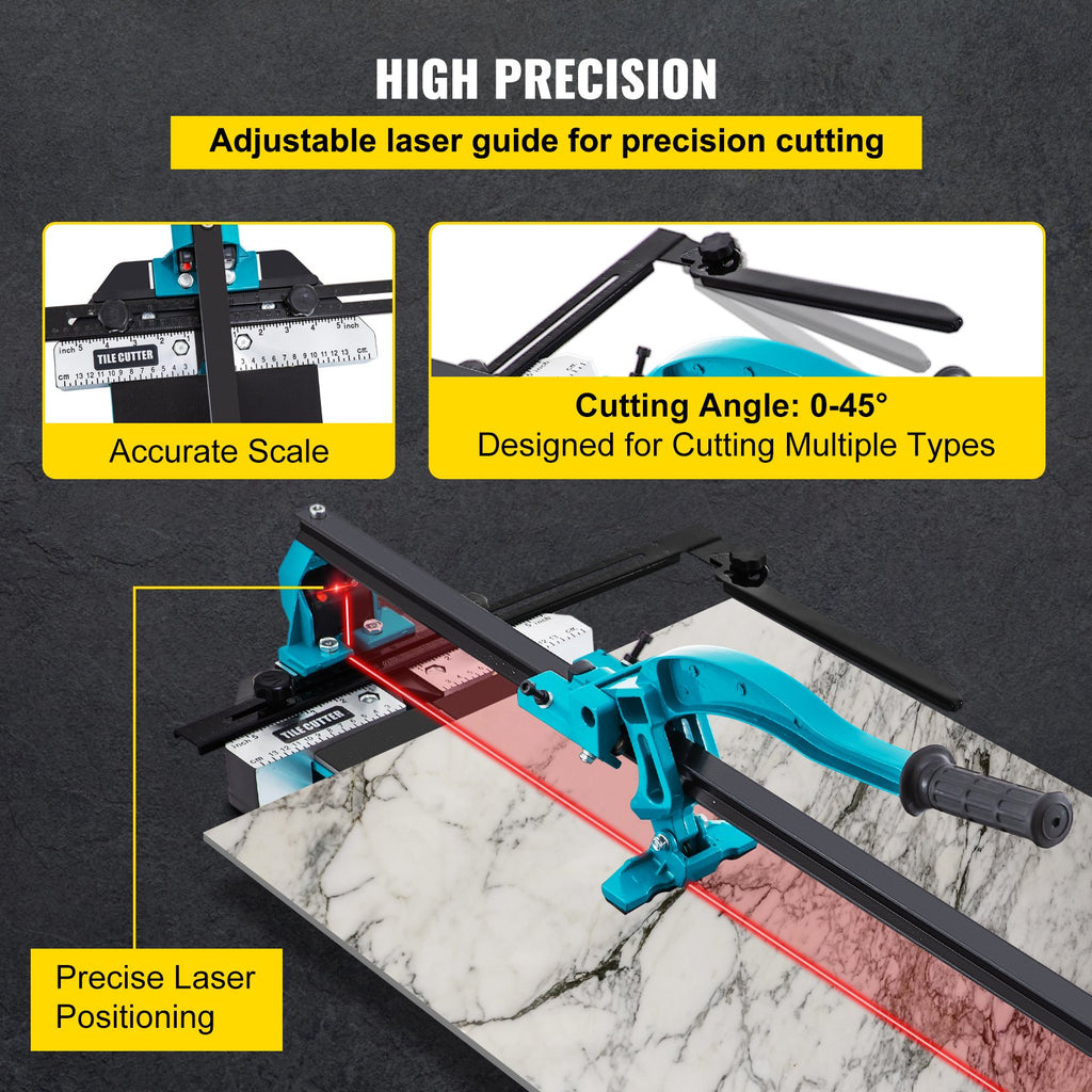 Plytelių pjovimo staklės VEVOR 1 m, su lazeriniu kreiptuvu
