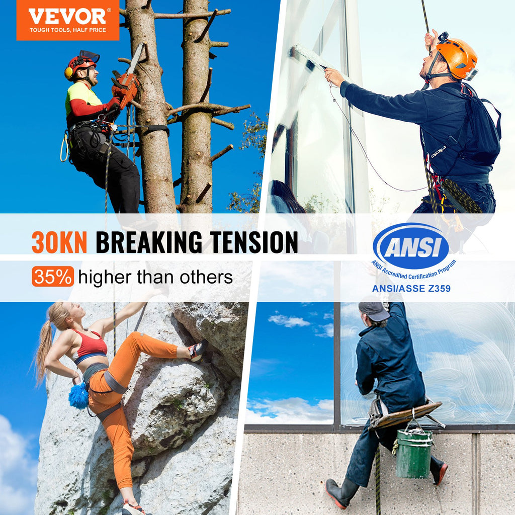 Vertikali saugos virvė VEVOR ROPE-Z-14-150, 45,7 m