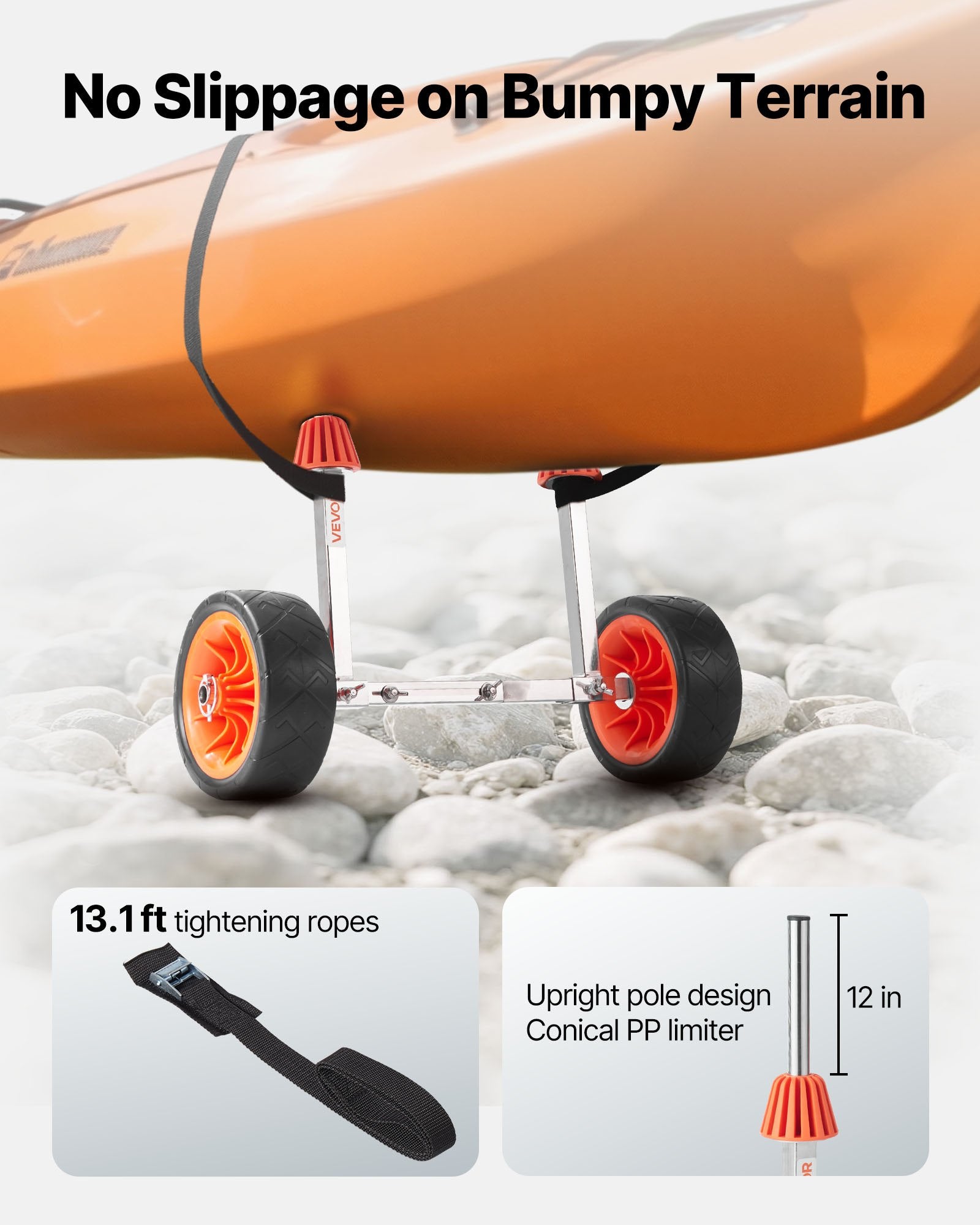 Baidarių vežimėlis VEVOR 2017, 113,4 kg keliamoji galia