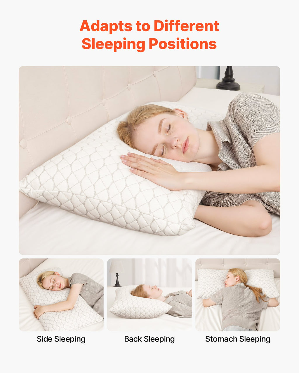 Miego pagalvė VEVOR 87006695, King Size su atminties putų užpildu