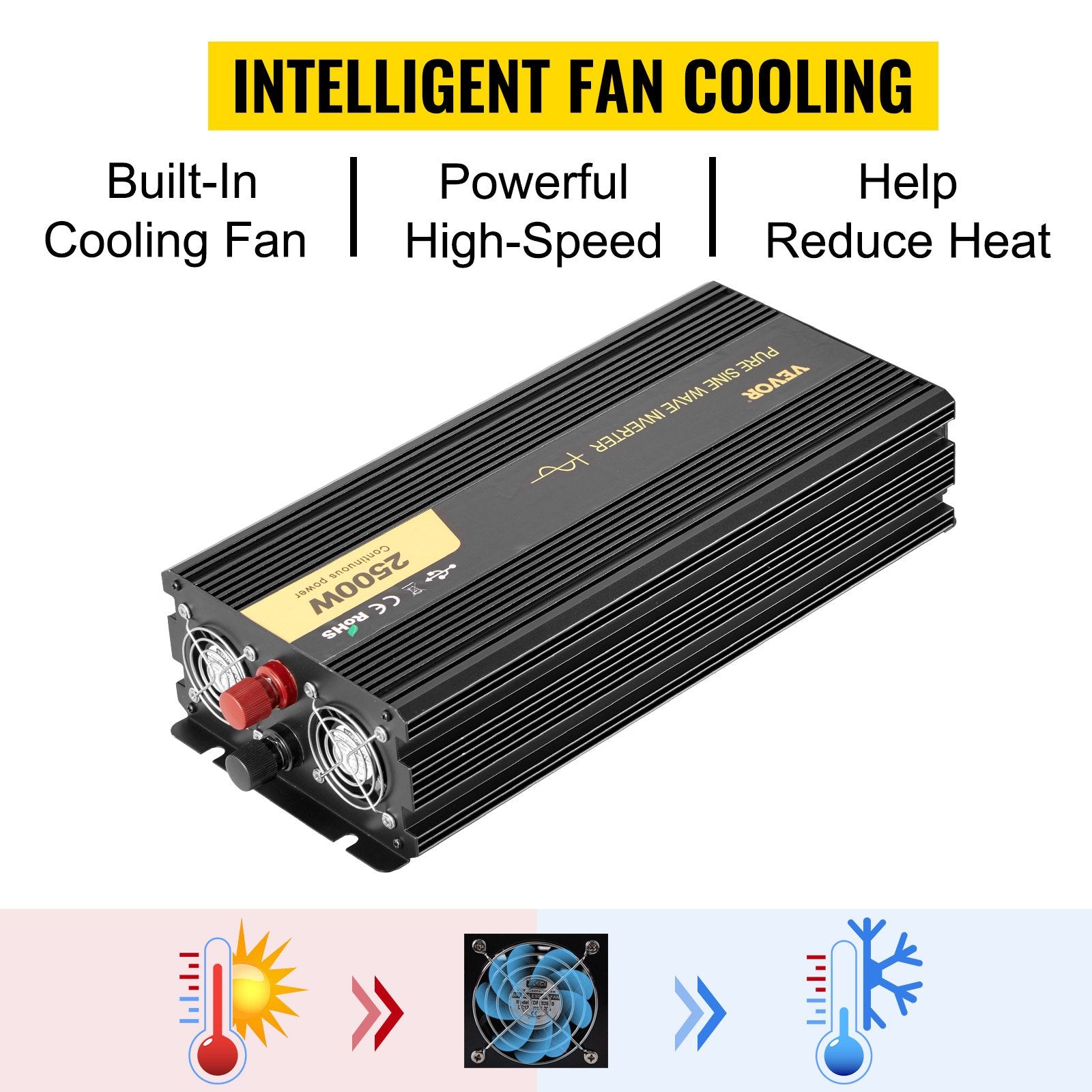 Įtampos keitiklis VEVOR GYS-2500W, 2500W