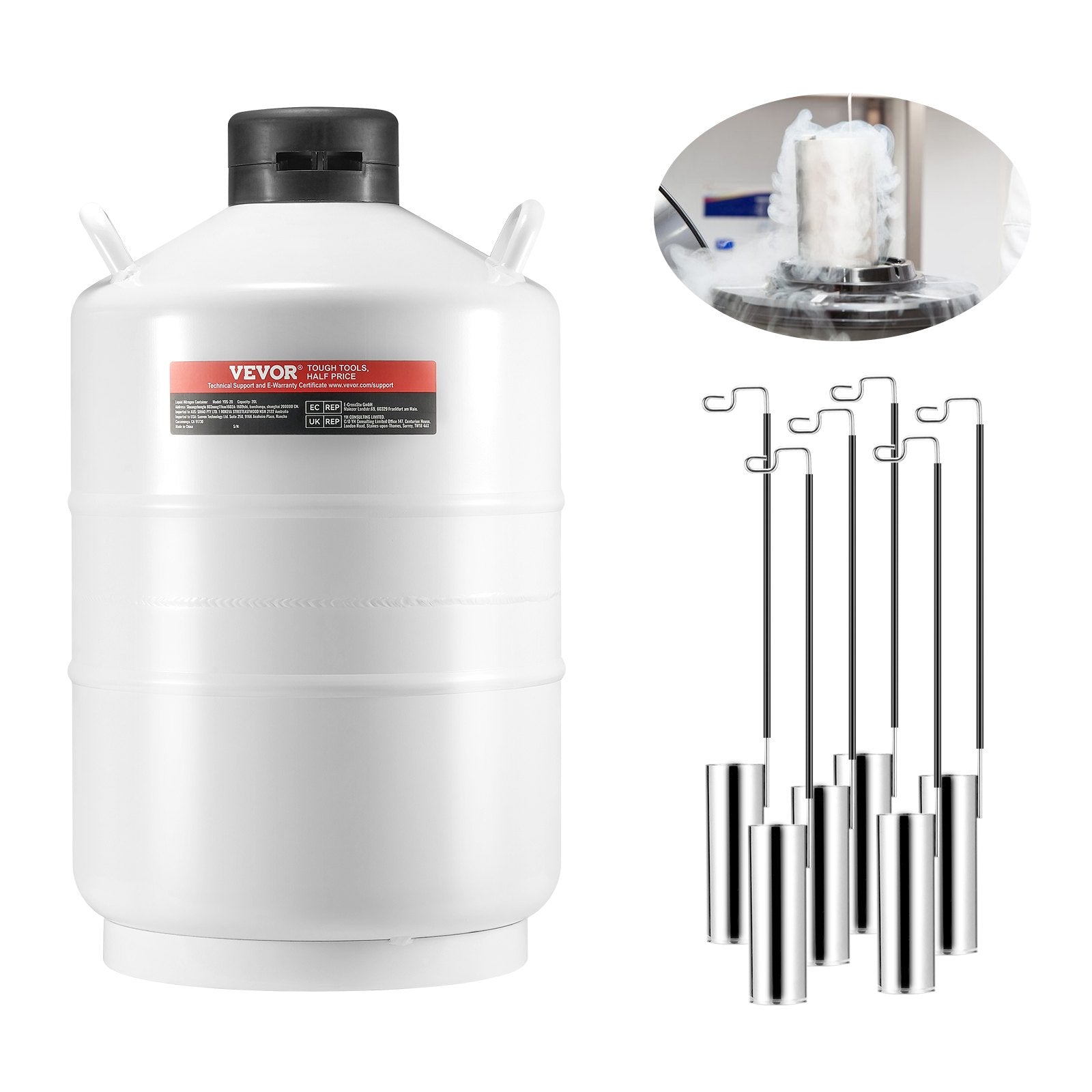 Skysto azoto talpa VEVOR YDS-20, 20 L