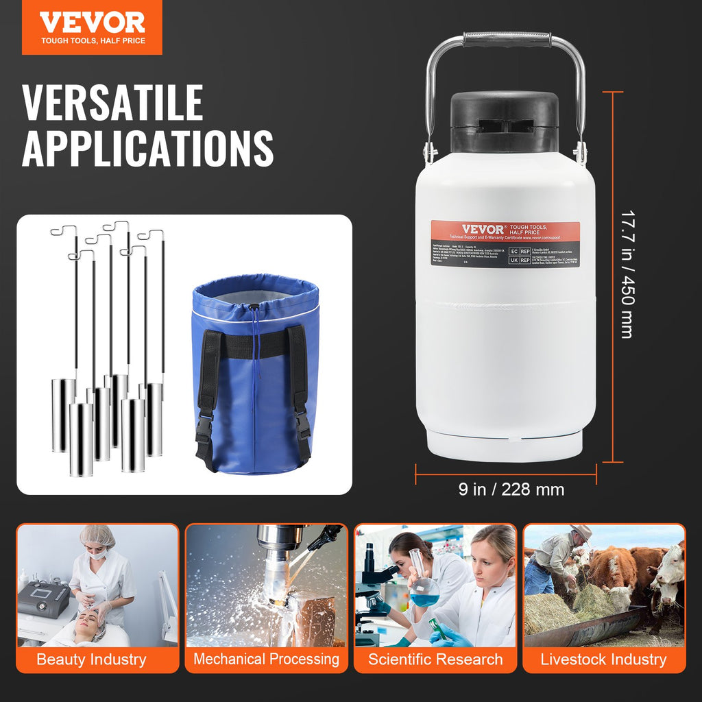 Skysto azoto talpa VEVOR YDS-3, 3 l