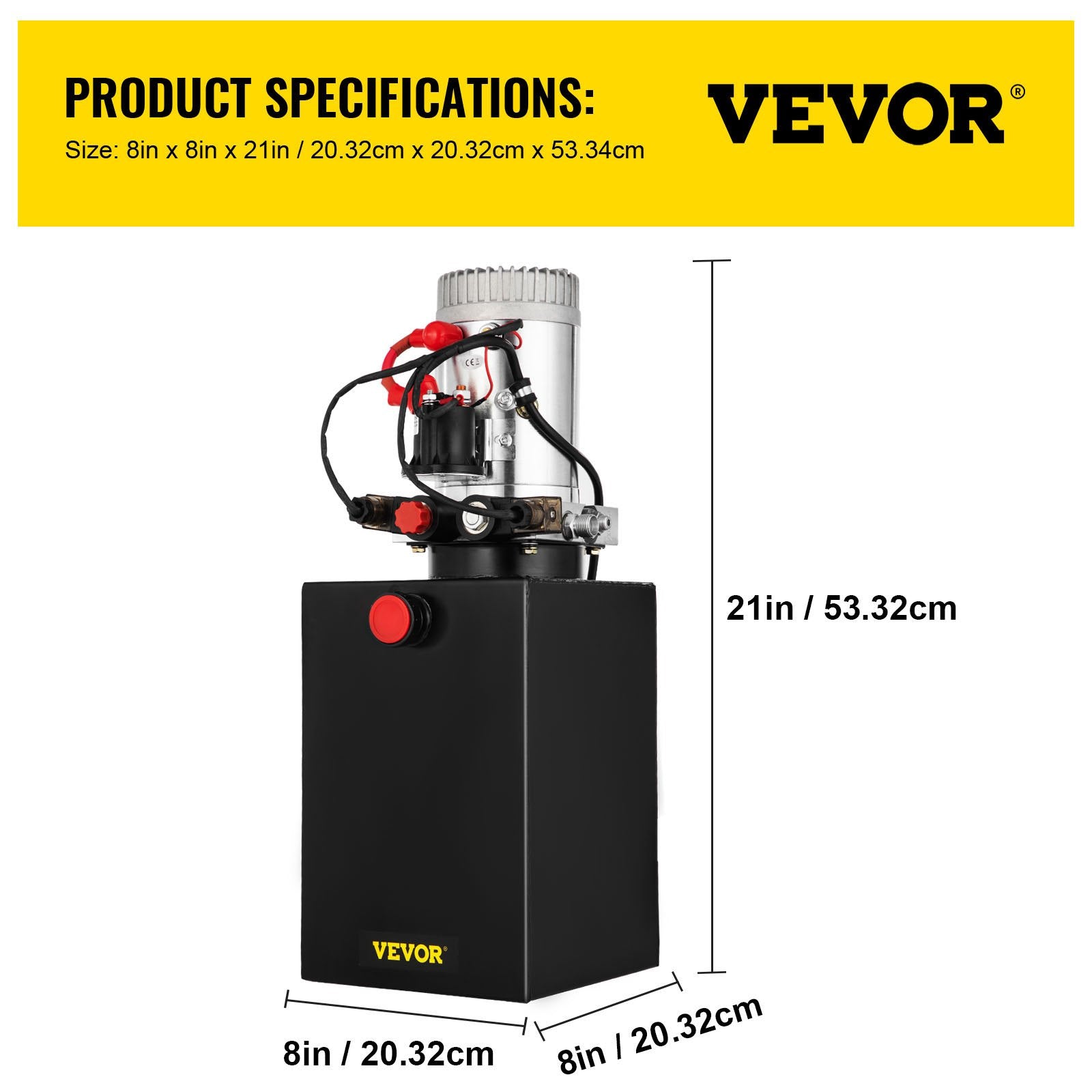 Hidraulinė stotelė VEVOR 12V DC, 11,35 l talpos plieninis bakas