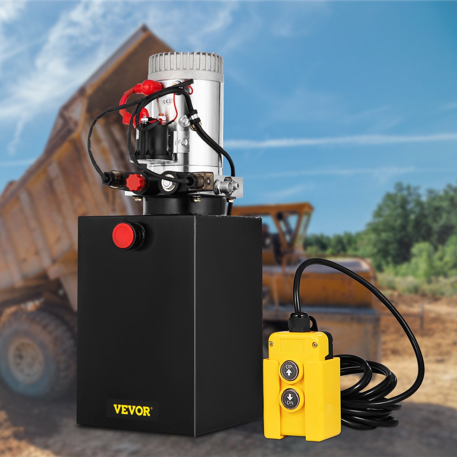 Hidraulinė stotelė VEVOR 12V DC, 11,35 l talpos plieninis bakas