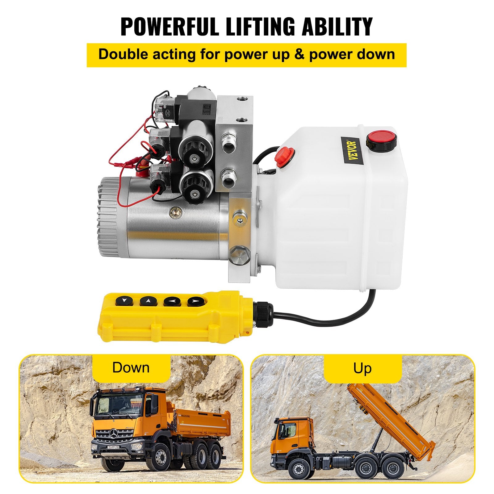 Hidraulinis siurblys VEVOR Double Acting, 12V DC, 4,5 l