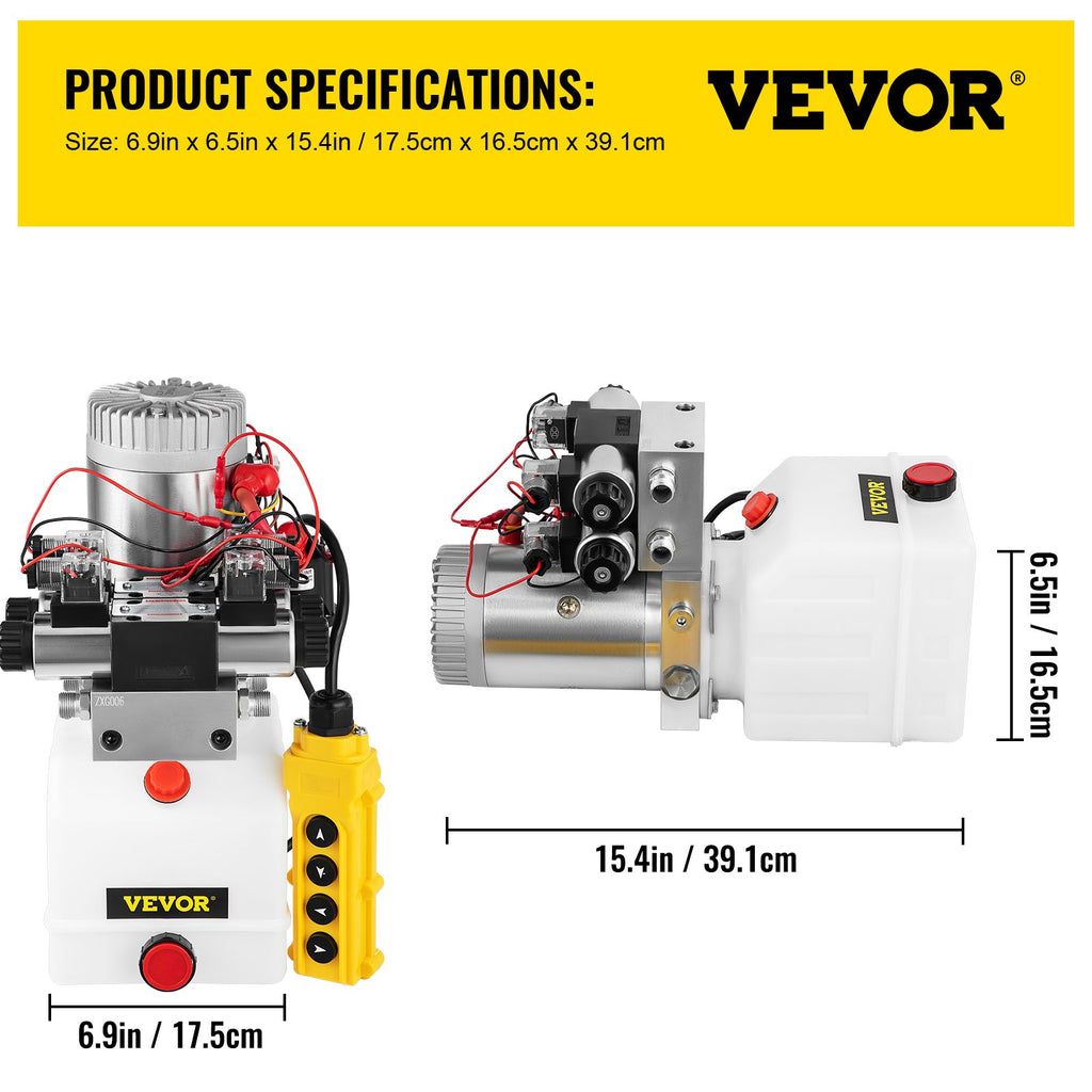 Hidraulinis siurblys VEVOR Double Acting, 12V DC, 4,5 l