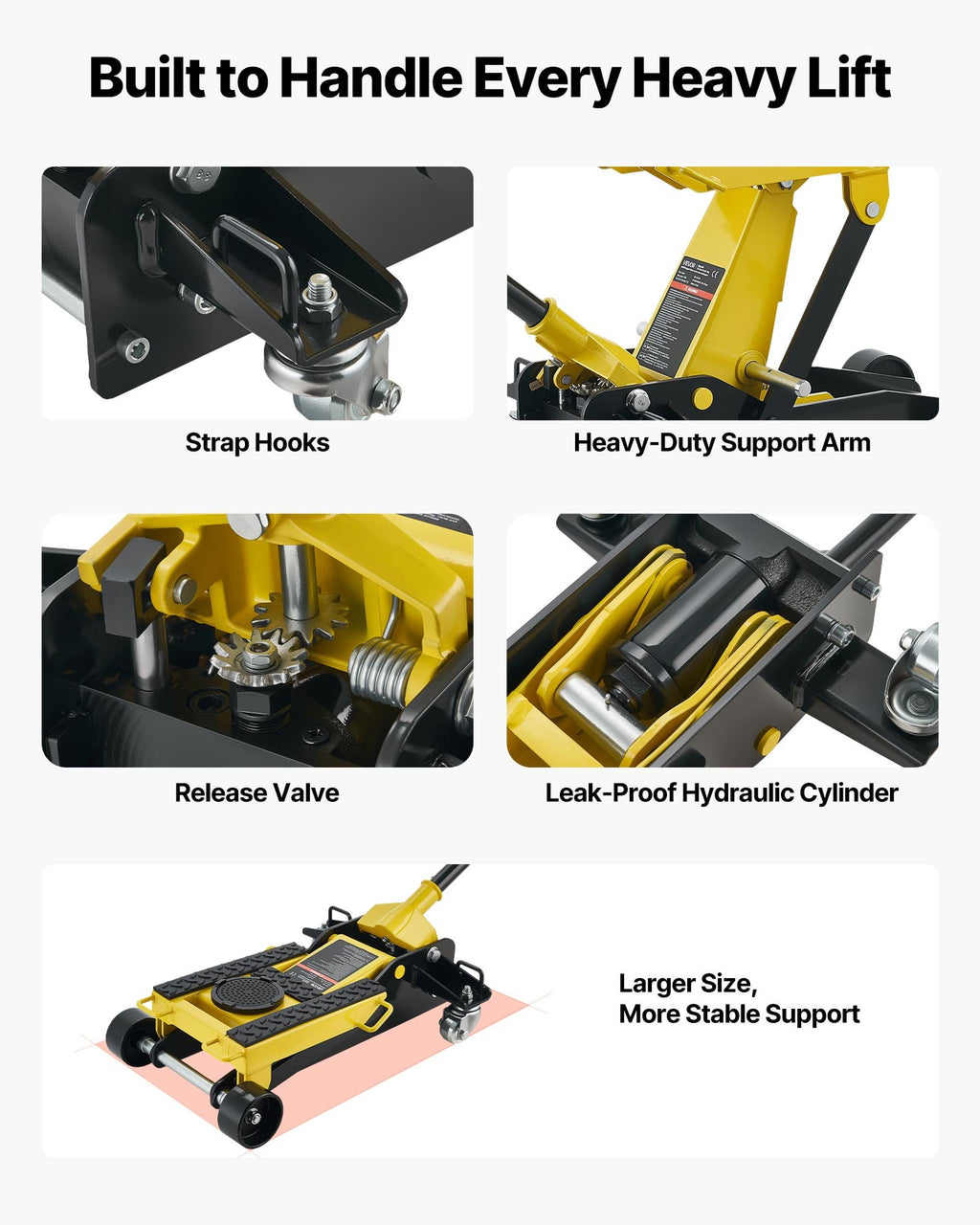 Žemo profilio hidraulinis keltuvas VEVOR WD-ATV-01, 2 t