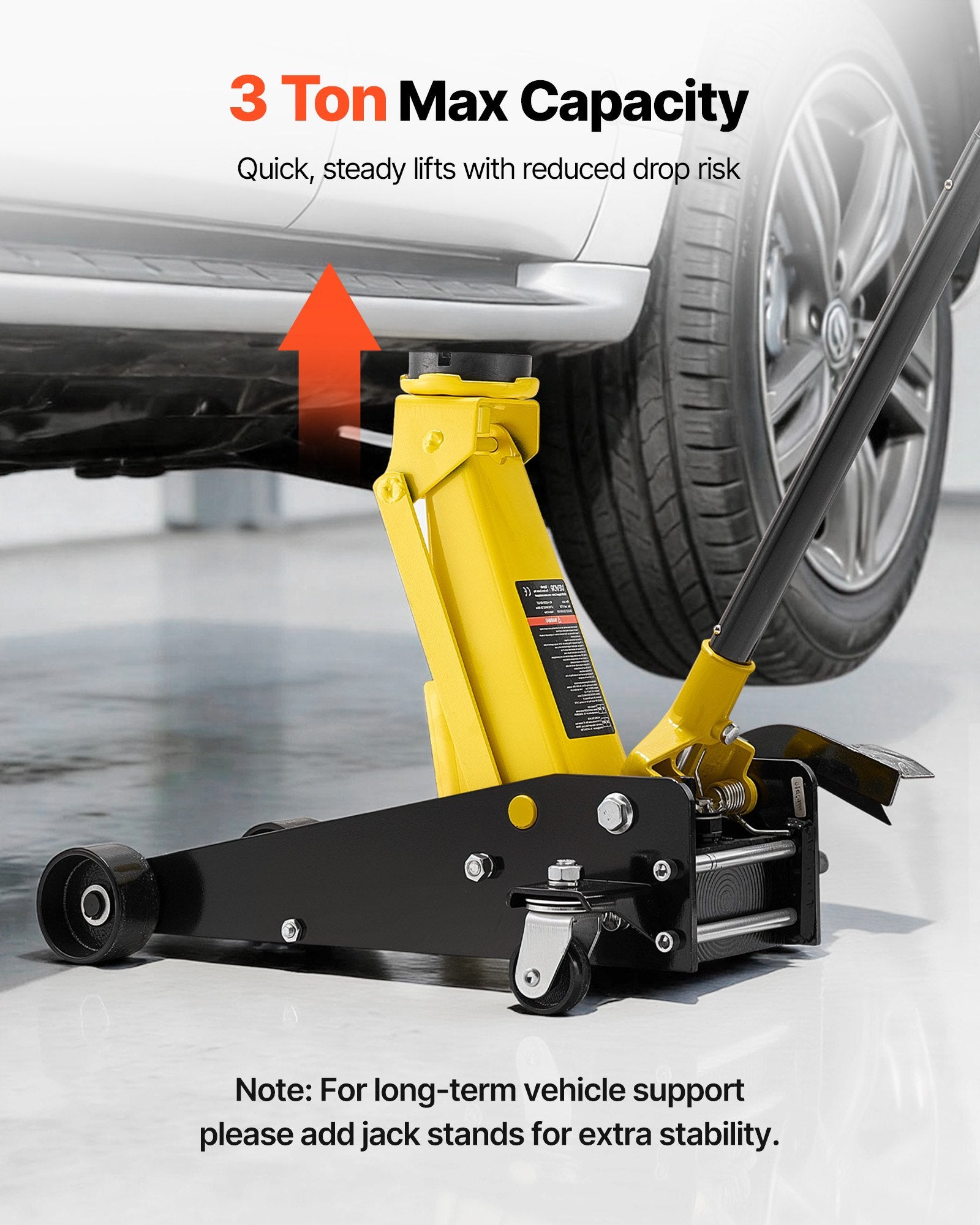 Žemo profilio domkratas VEVOR WD-A-03000-A00-0/JT, 3 tonos