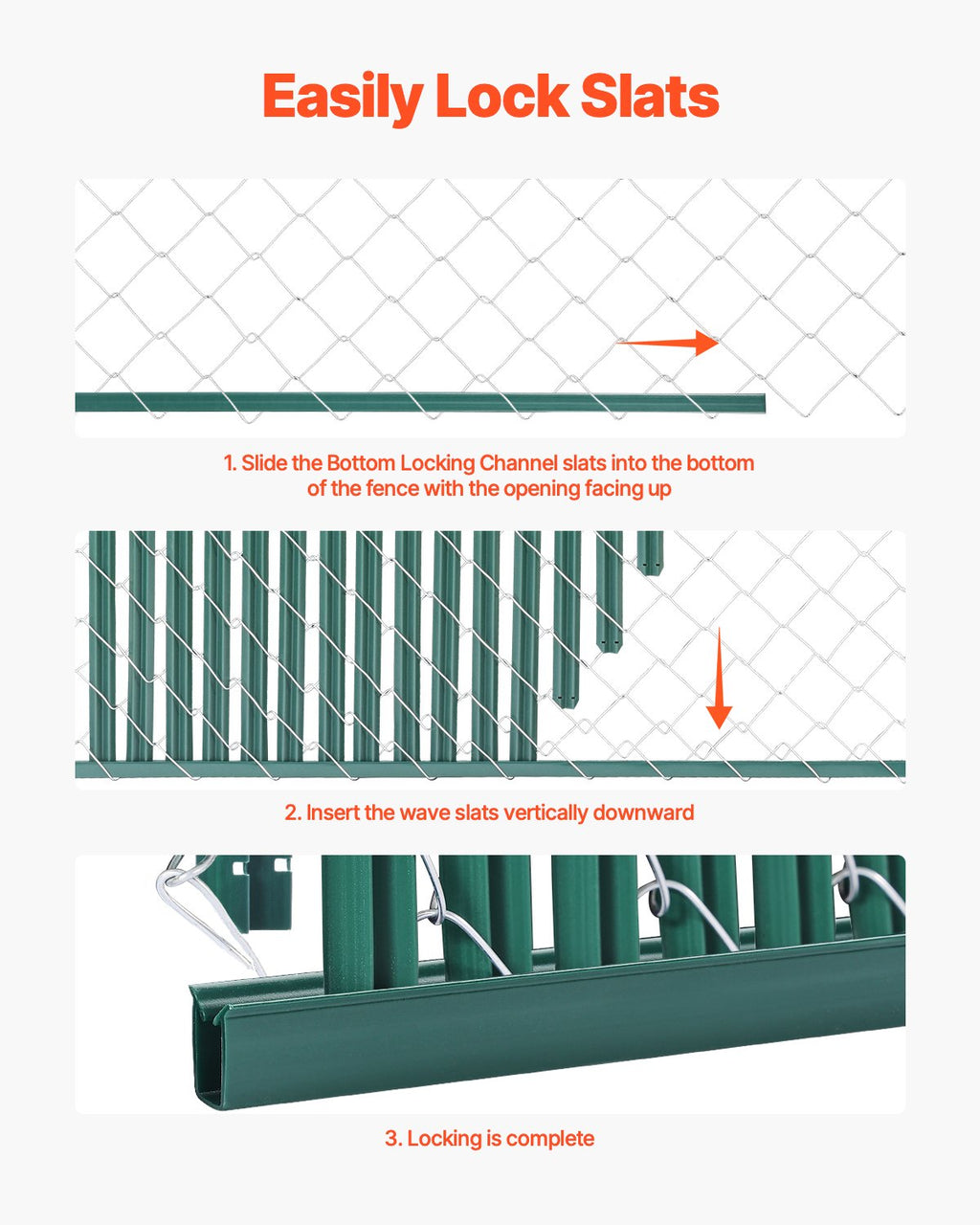 Tvoros privatumo juostos VEVOR PE FENCE 001, 1,2 m aukščio tvorai