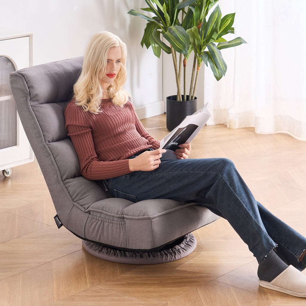 Besisukanti grindų kėdė žaidimams VEVOR QX-1558C, 360° sukimasis