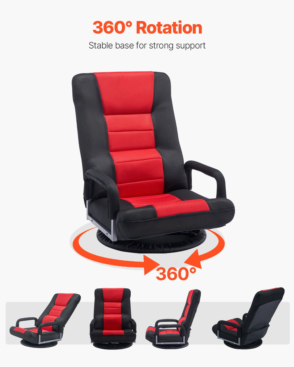 Grindų žaidimų kėdė VEVOR QX-1557-2, 360° besisukanti
