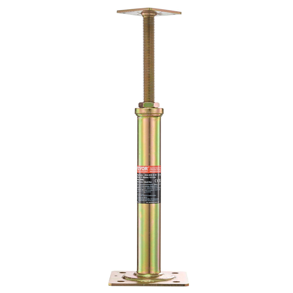 Reguliuojamos grindų atramos VEVOR 204A-0040-00-00, 29,5–40,6 cm, 4 vnt.