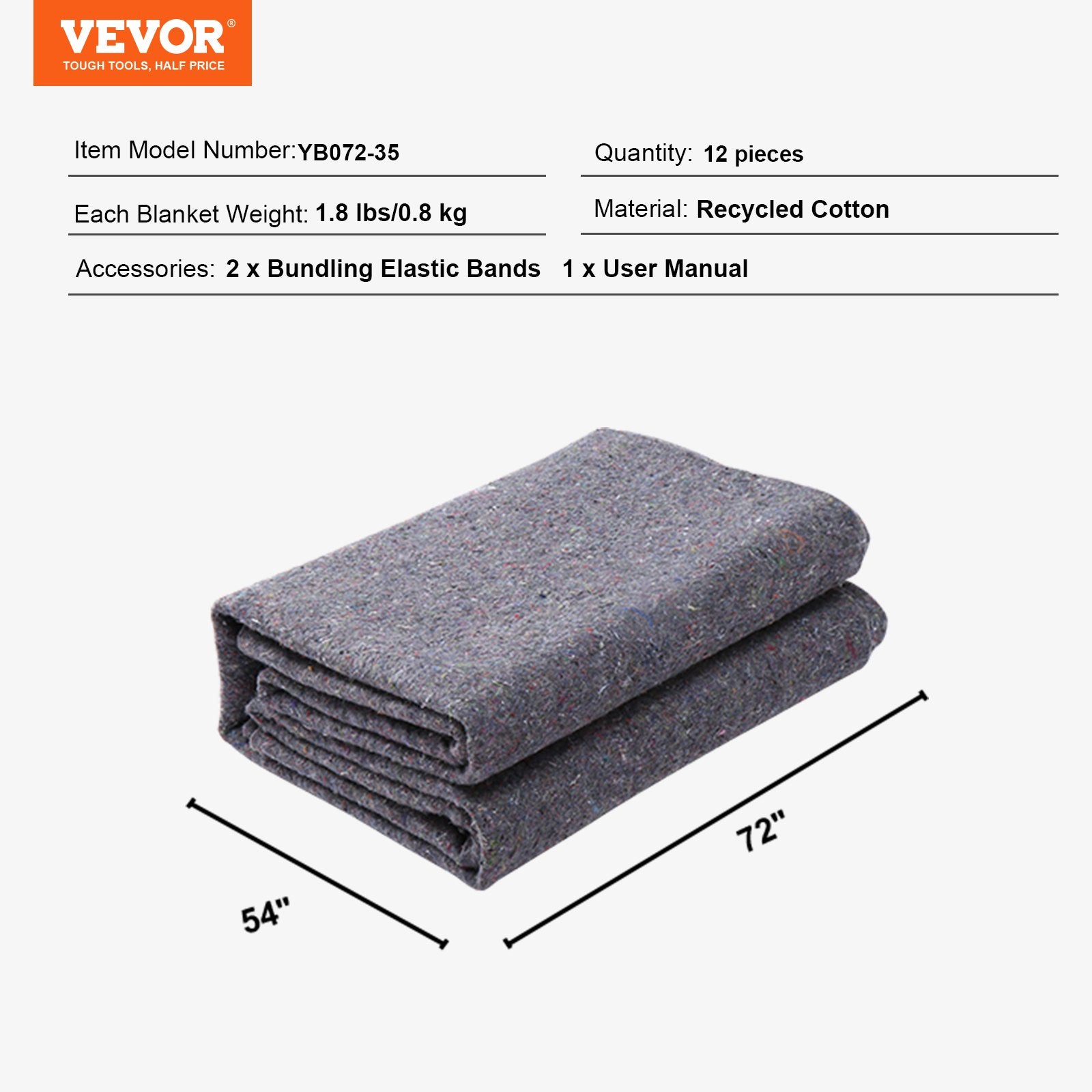 Transportavimo užtiesalai VEVOR YB072-35, 182,9 x 137,2 cm