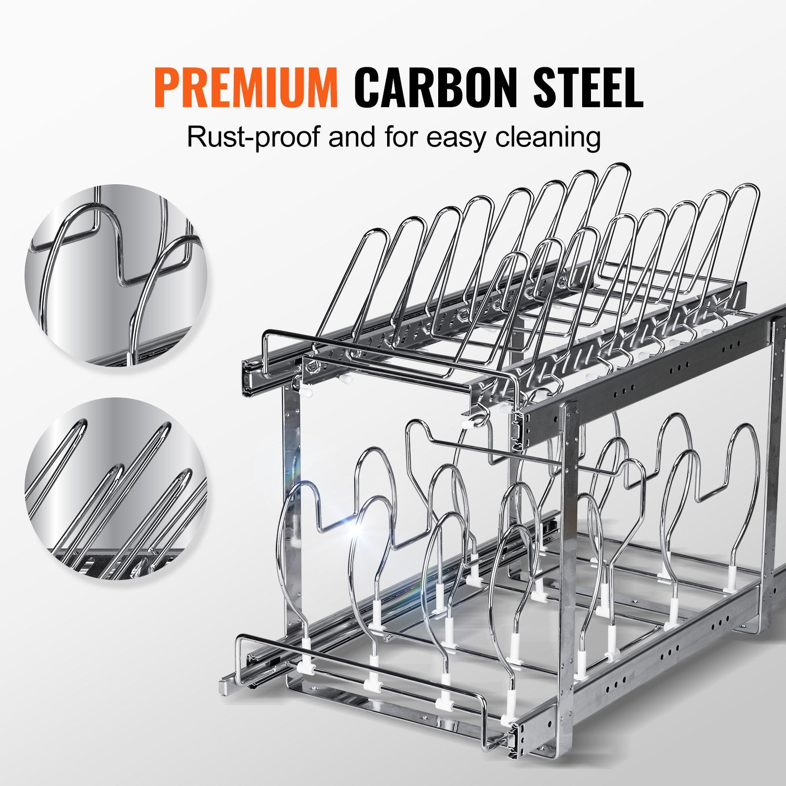 Puodų ir keptuvių dėklas VEVOR LX-C9285, 30 cm pločio