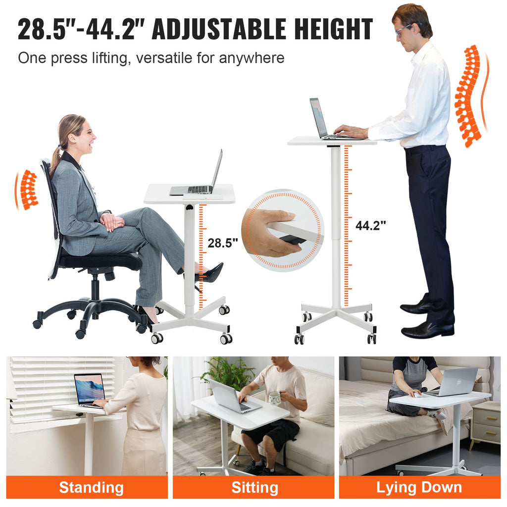 Reguliuojamo aukščio mobilus stalas VEVOR GT-SY50-4, 72,3–112,2 cm aukštis