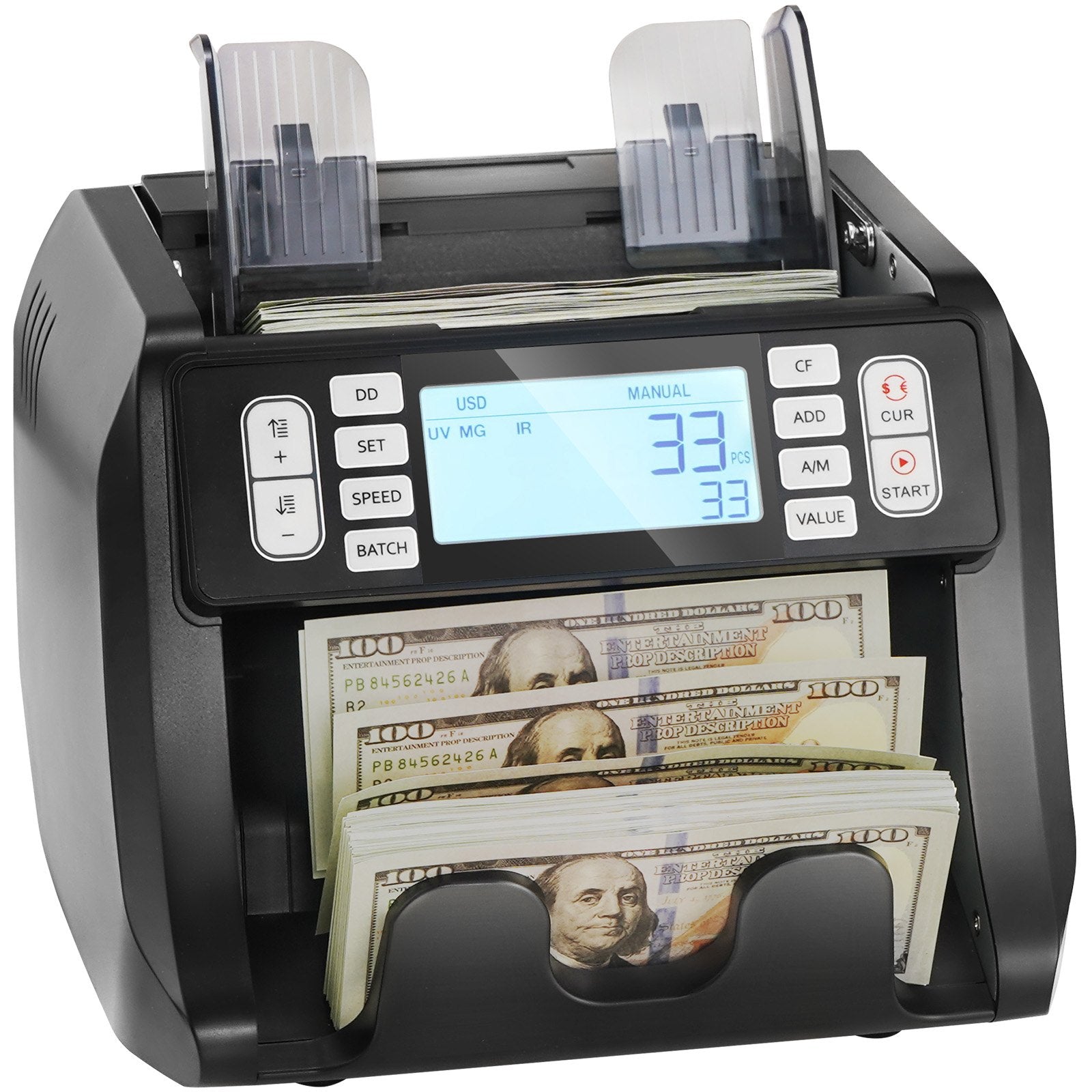 Pinigų skaičiavimo mašina VEVOR AL-162A, 1200 banknotų/min.