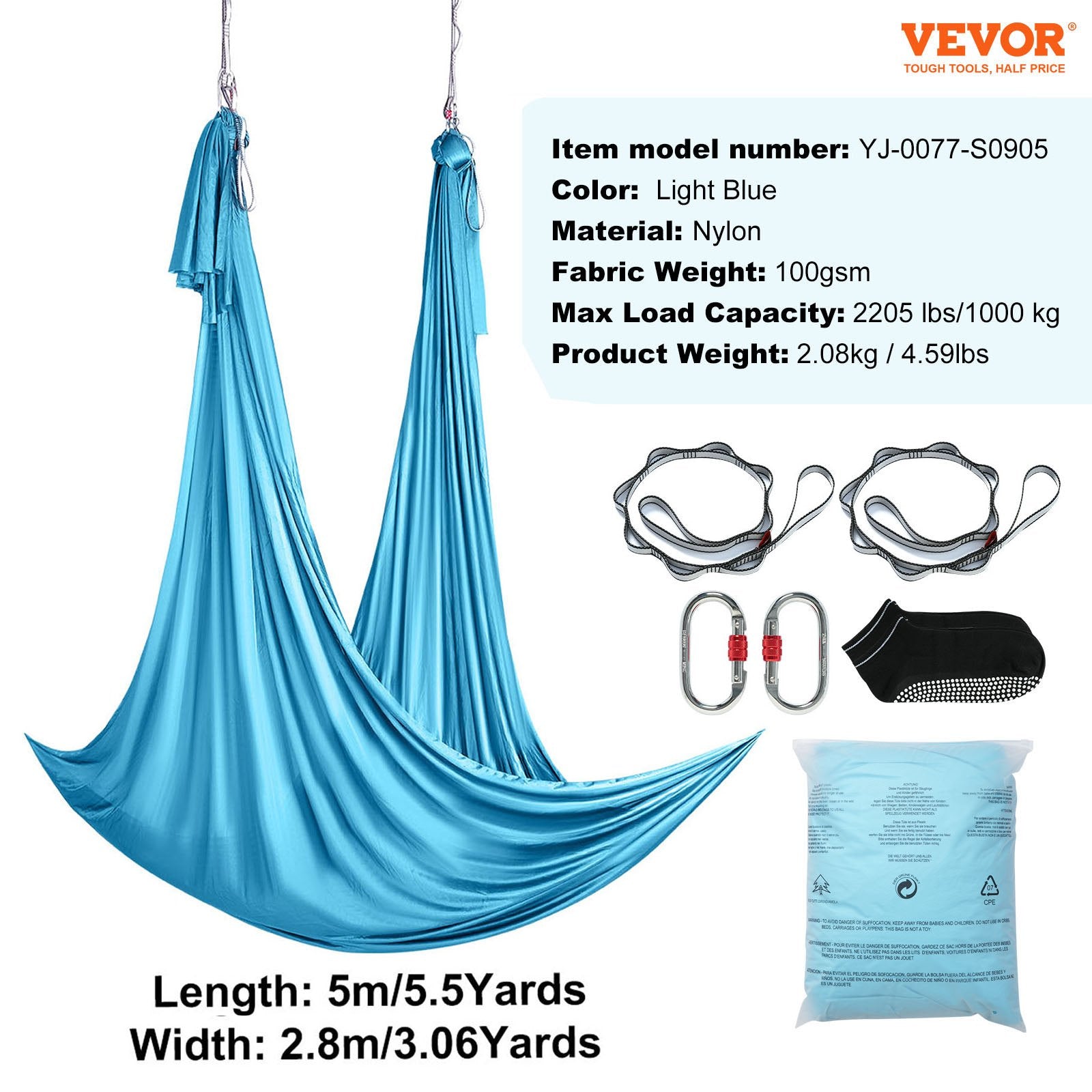 Oro jogos hamakas VEVOR YJ-0077-S0905, 5 x 2,8 m