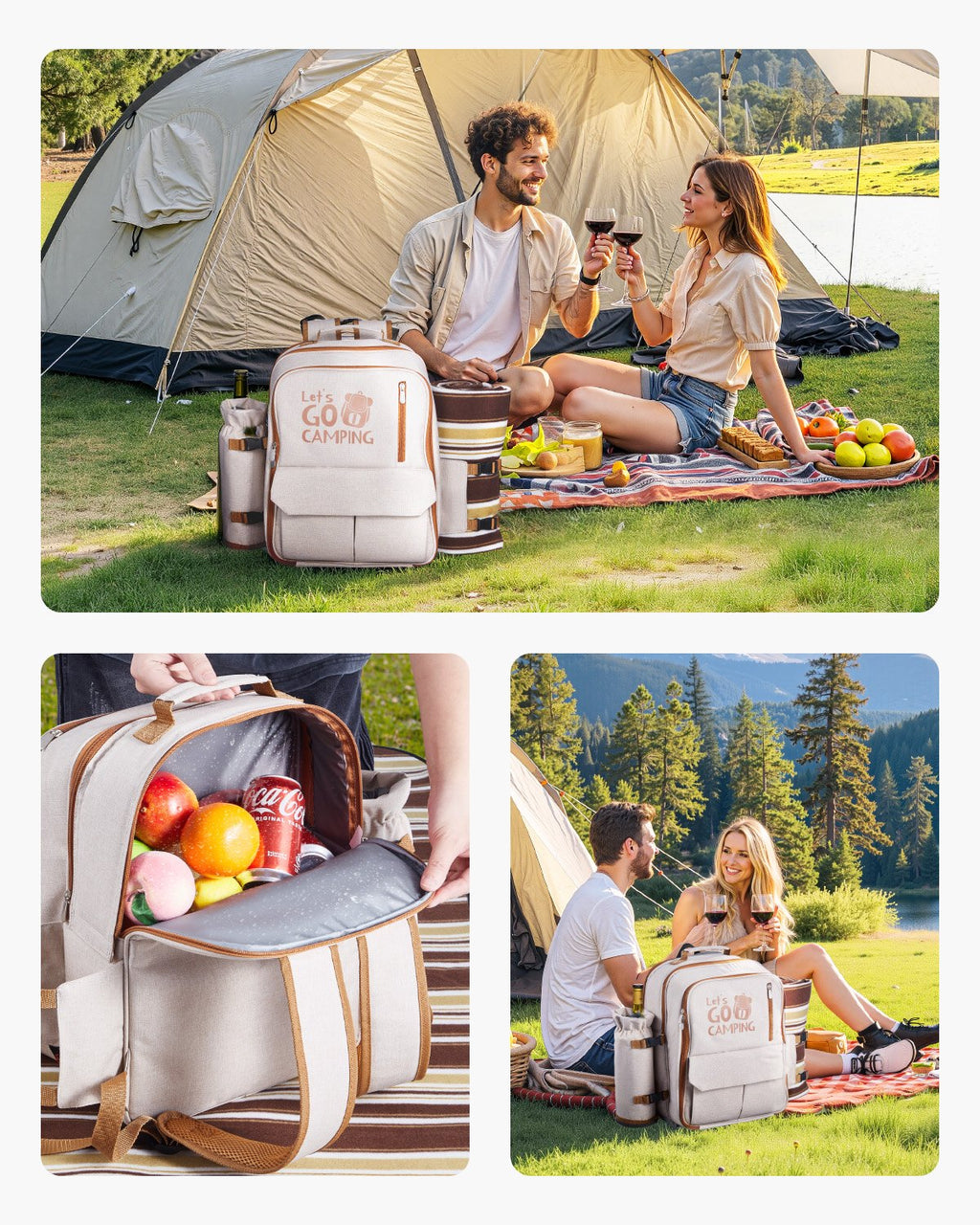 Pikniko kuprinė VEVOR TWPB-36225B2, 4 asmenims