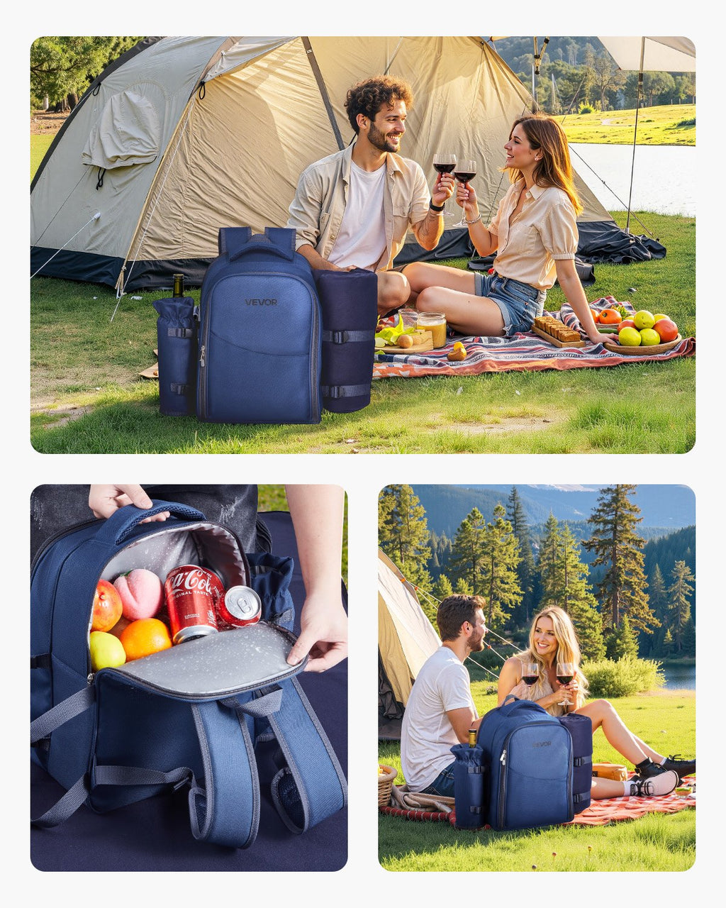 Pikniko kuprinė VEVOR TWPB-36114B2, 2 asmenims