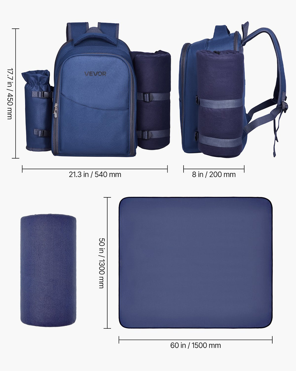 Pikniko kuprinė VEVOR TWPB-36114B2, 2 asmenims