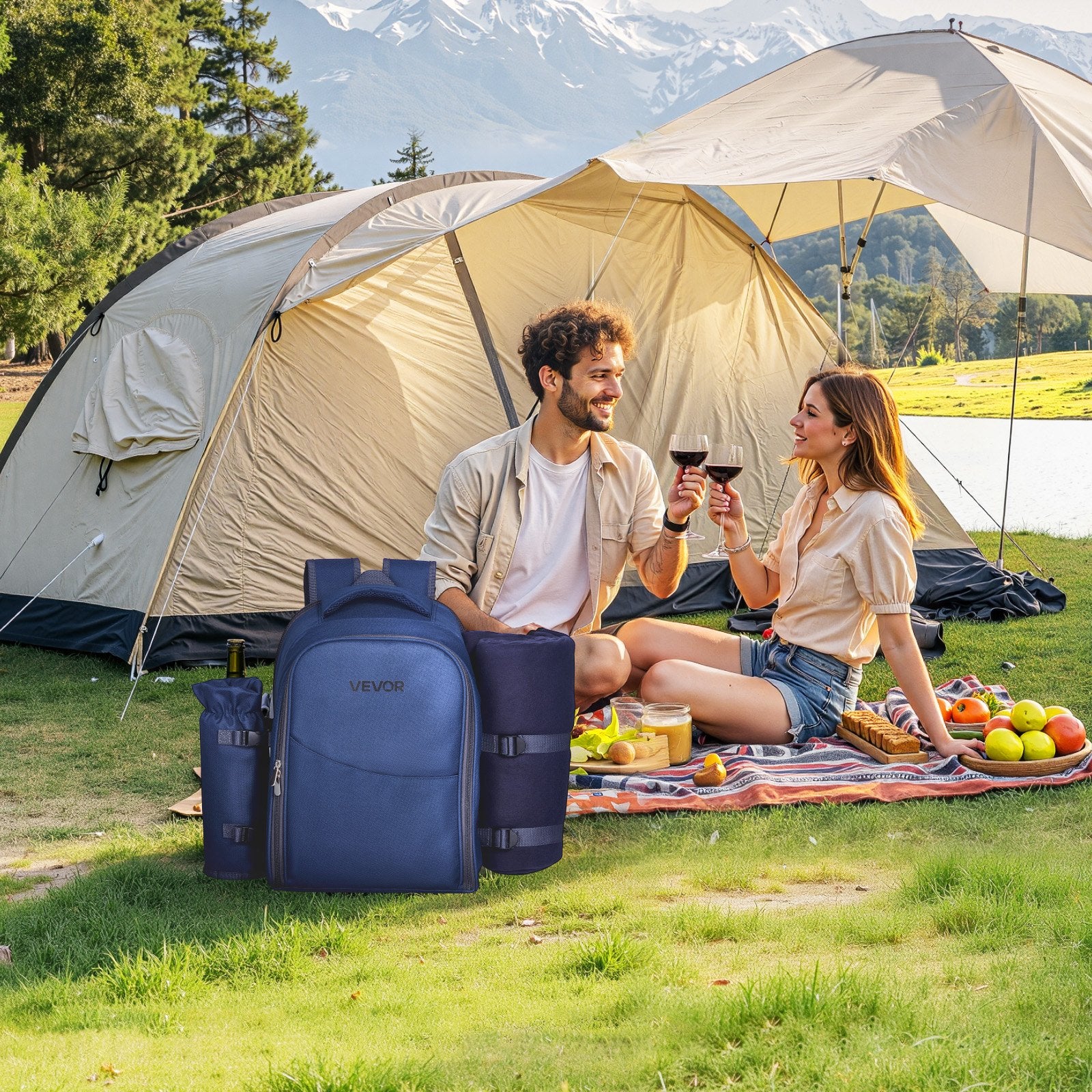 Pikniko kuprinė VEVOR TWPB-36114B2, 2 asmenims