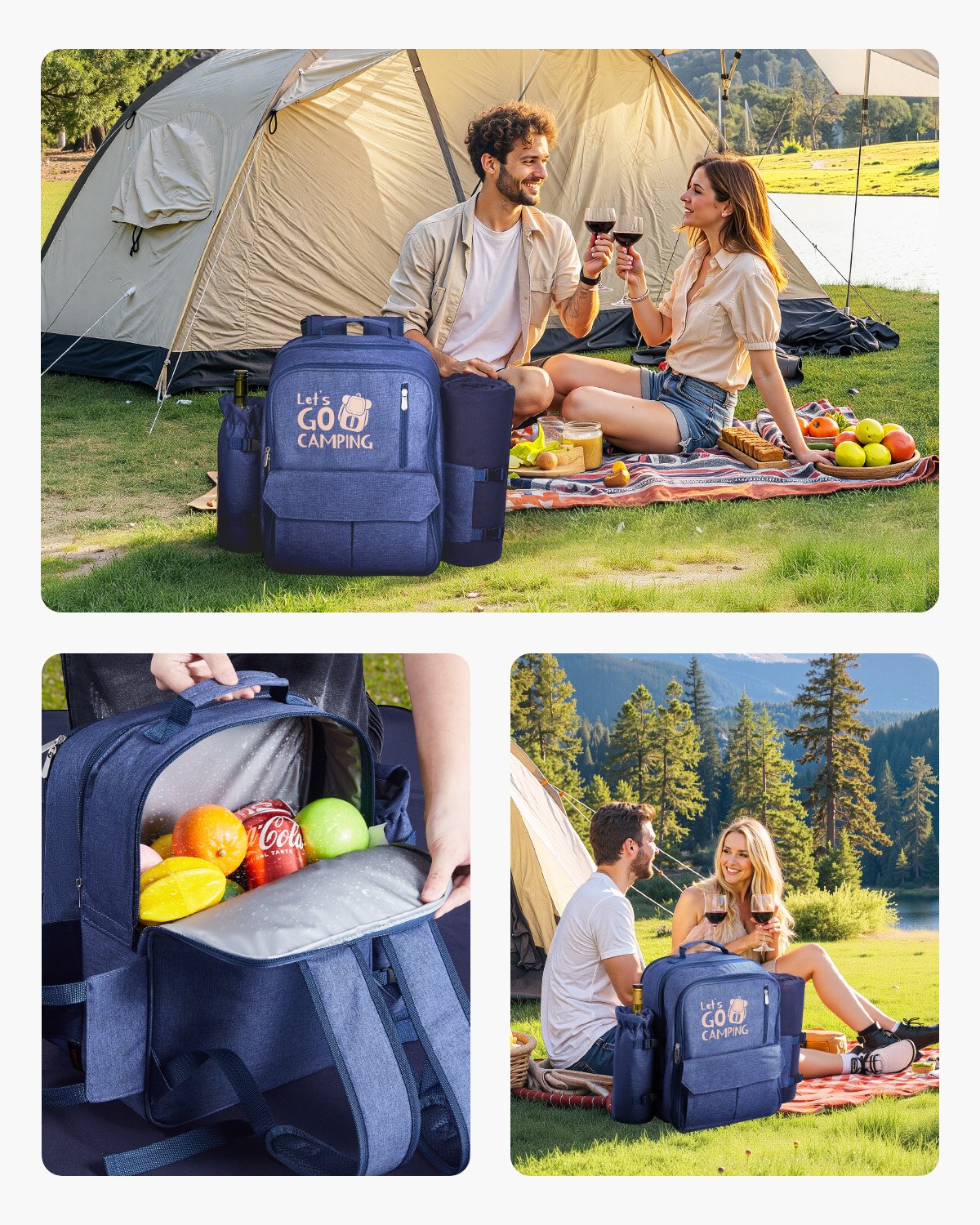 Pikniko kuprinė VEVOR TWPB-36225B1, 4 asmenims