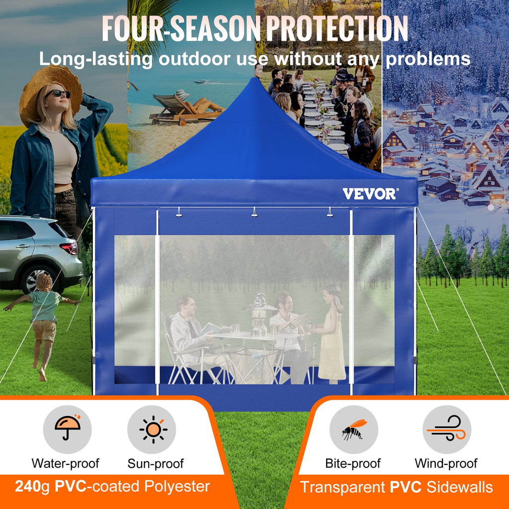 Pop-up pavėsinė VEVOR 3x3 m, su šoninėmis sienelėmis ir krepšiu