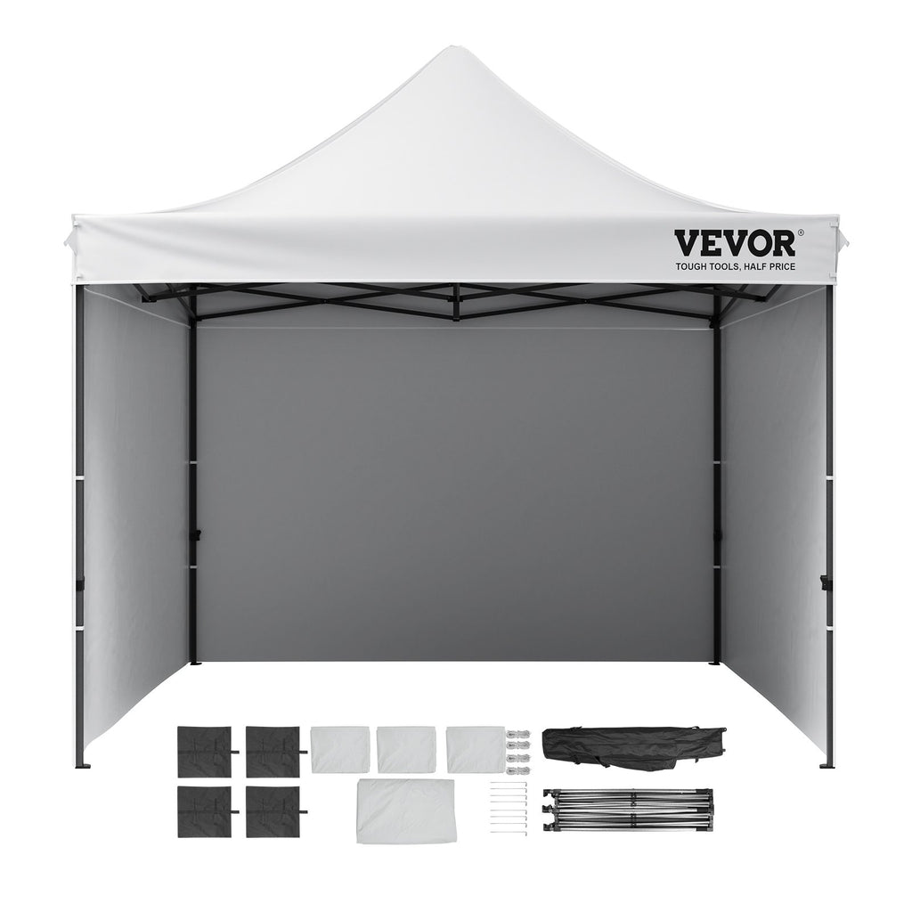 Išskleidžiama pavėsinė VEVOR 304,8 x 304,8 cm, su šoninėmis sienelėmis