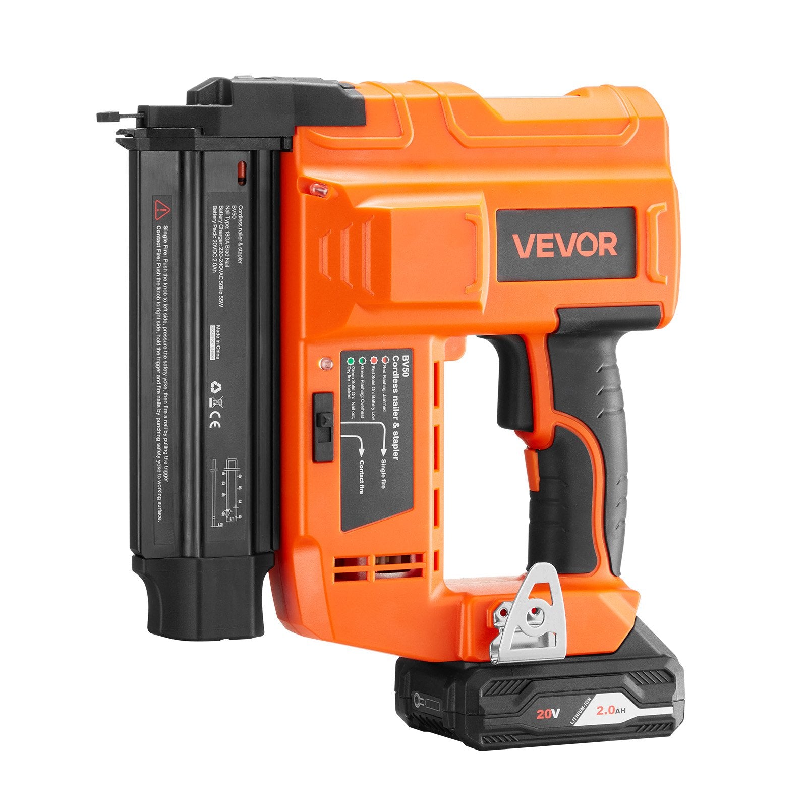 Akumuliatorinis vinių kalimo pistoletas VEVOR BV50, 18GA, 20V