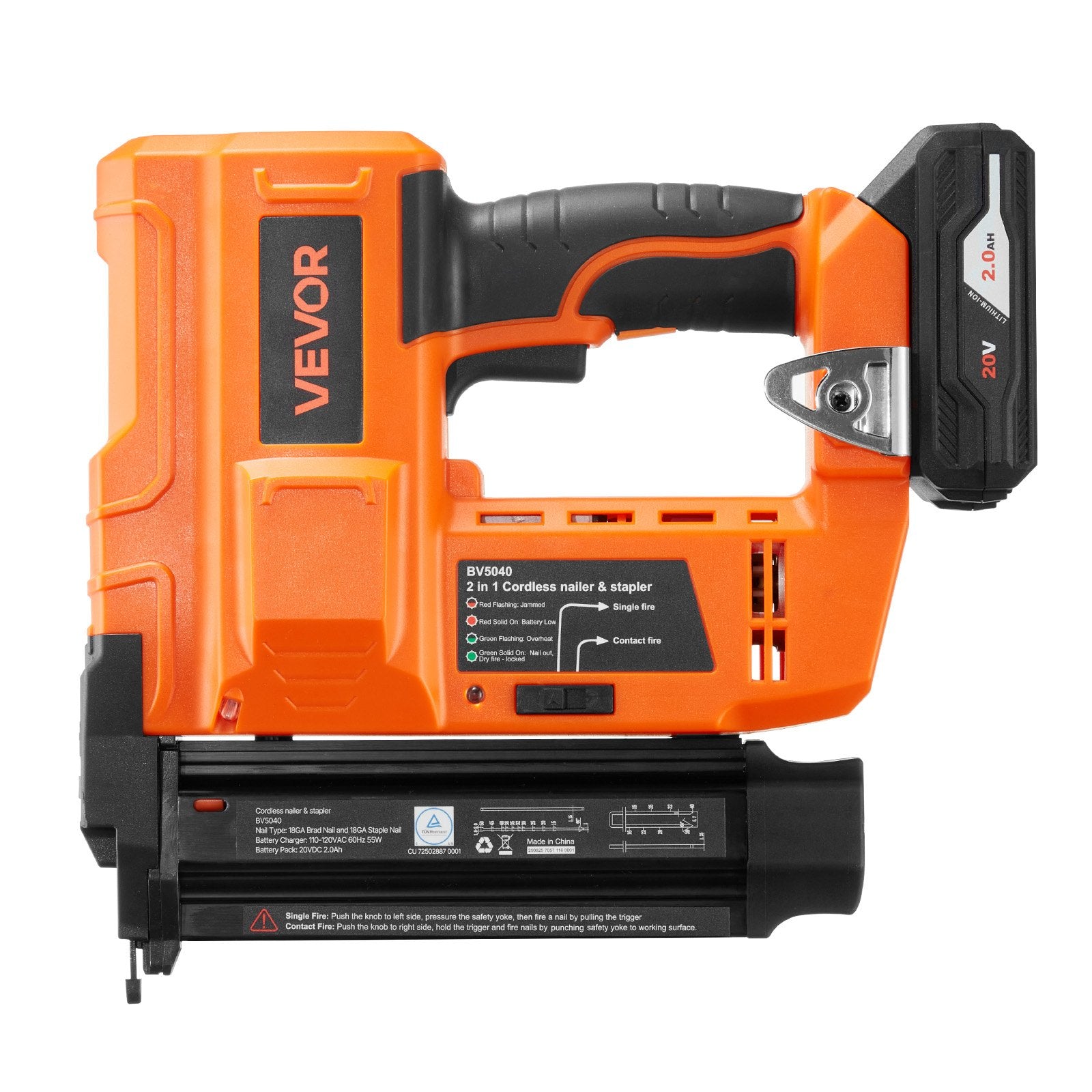 Akumuliatorinis vinių ir kabių kalimo pistoletas VEVOR BV5040, 20V